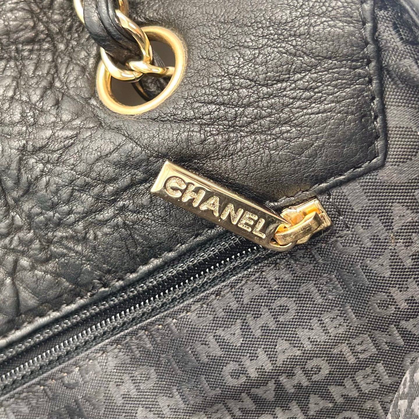 Chanel Black and Gold Lambskin Puffy Classic Flap Shoulder Bag – Black/Gold [Used]