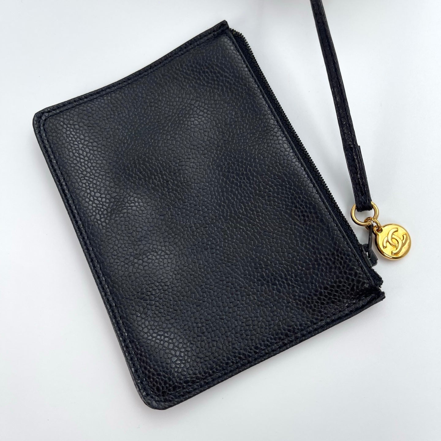 Chanel Black Caviar Leather Small Triple CC Bucket Bag – Black/Gold [Like New]
