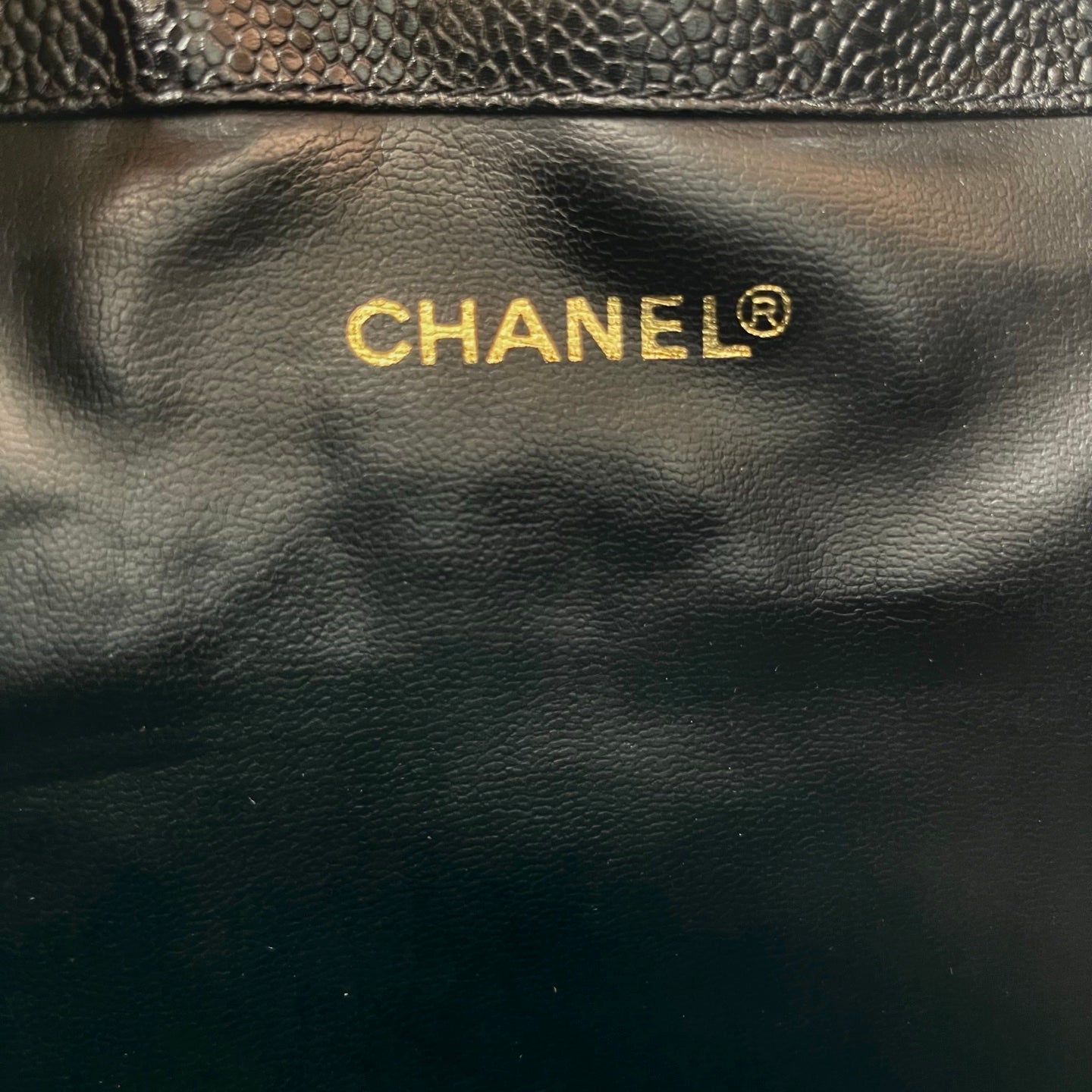 Chanel Black Caviar Leather Small Triple CC Bucket Bag – Black/Gold [Like New]