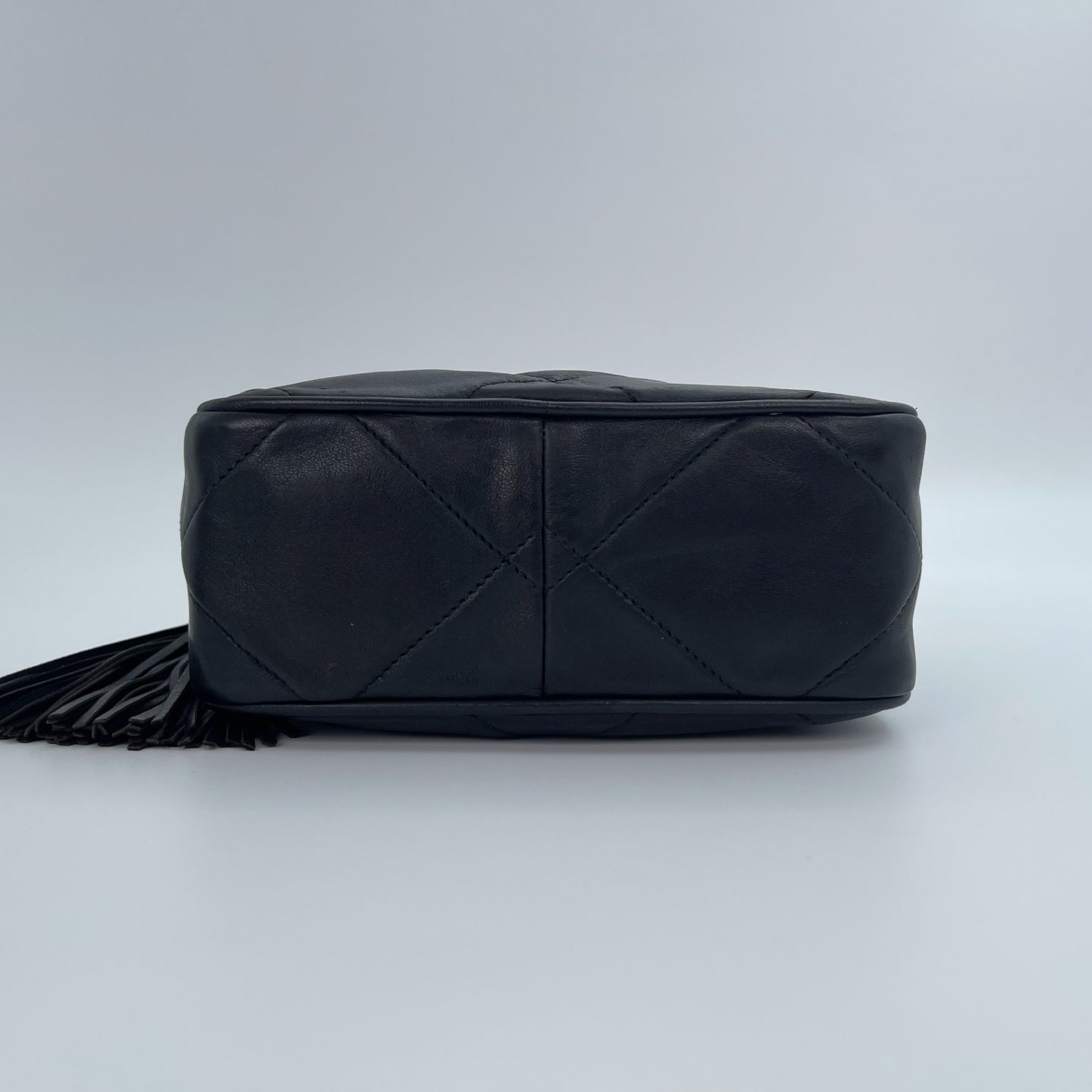 Chanel Black/Gold Lambskin Double-Sided CC Tassel Chain Camera Bag [Used]