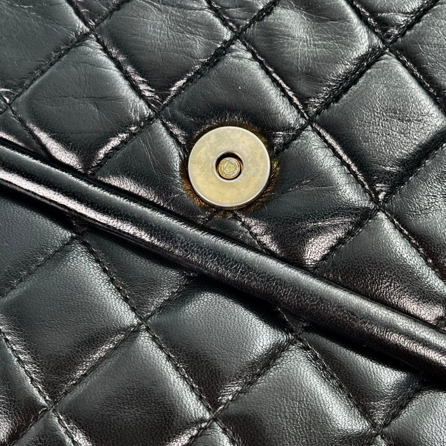 Chanel Black Lambskin Tassel Asymmetrical Double Flap Bag  [Used]