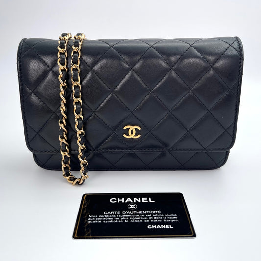 Chanel Classic WOC Black Lambskin with Gold-Tone Hardware [Used]