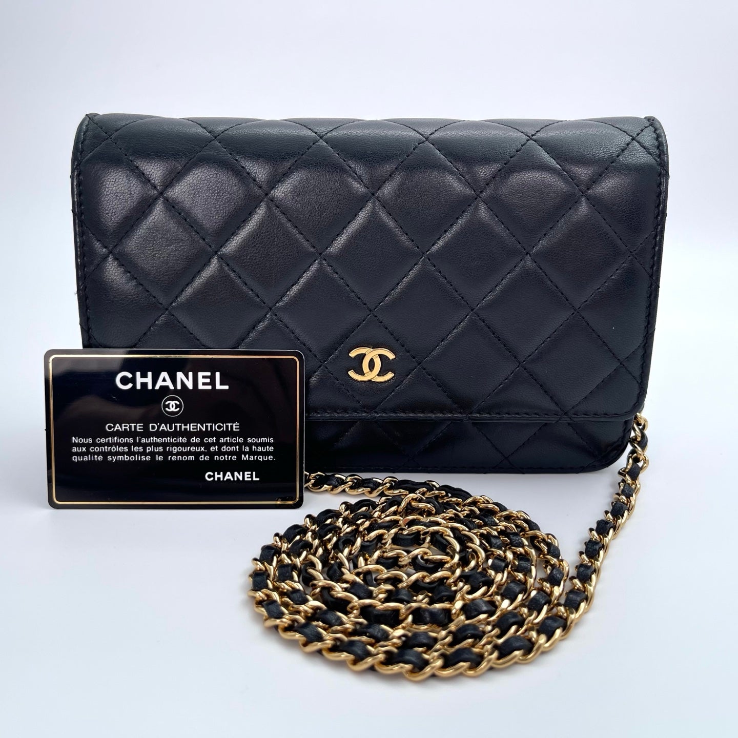 Chanel Classic WOC Black Lambskin with Gold-Tone Hardware [Used]