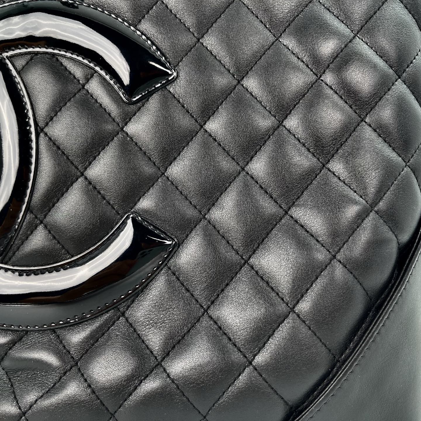 Chanel Black Calfskin Medium Cambon Tote Bag [Used]