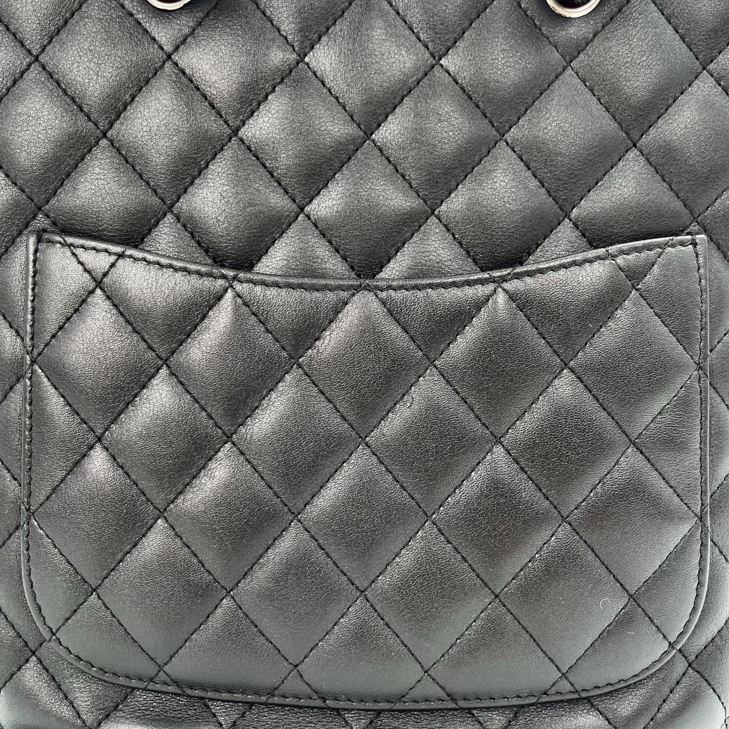 Chanel Black Calfskin Medium Cambon Tote Bag [Used]