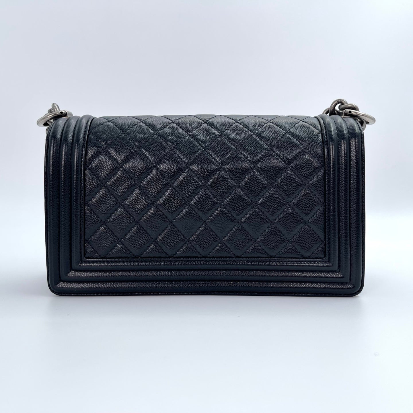 Chanel Le Boy Black Caviar Leather Medium[used]