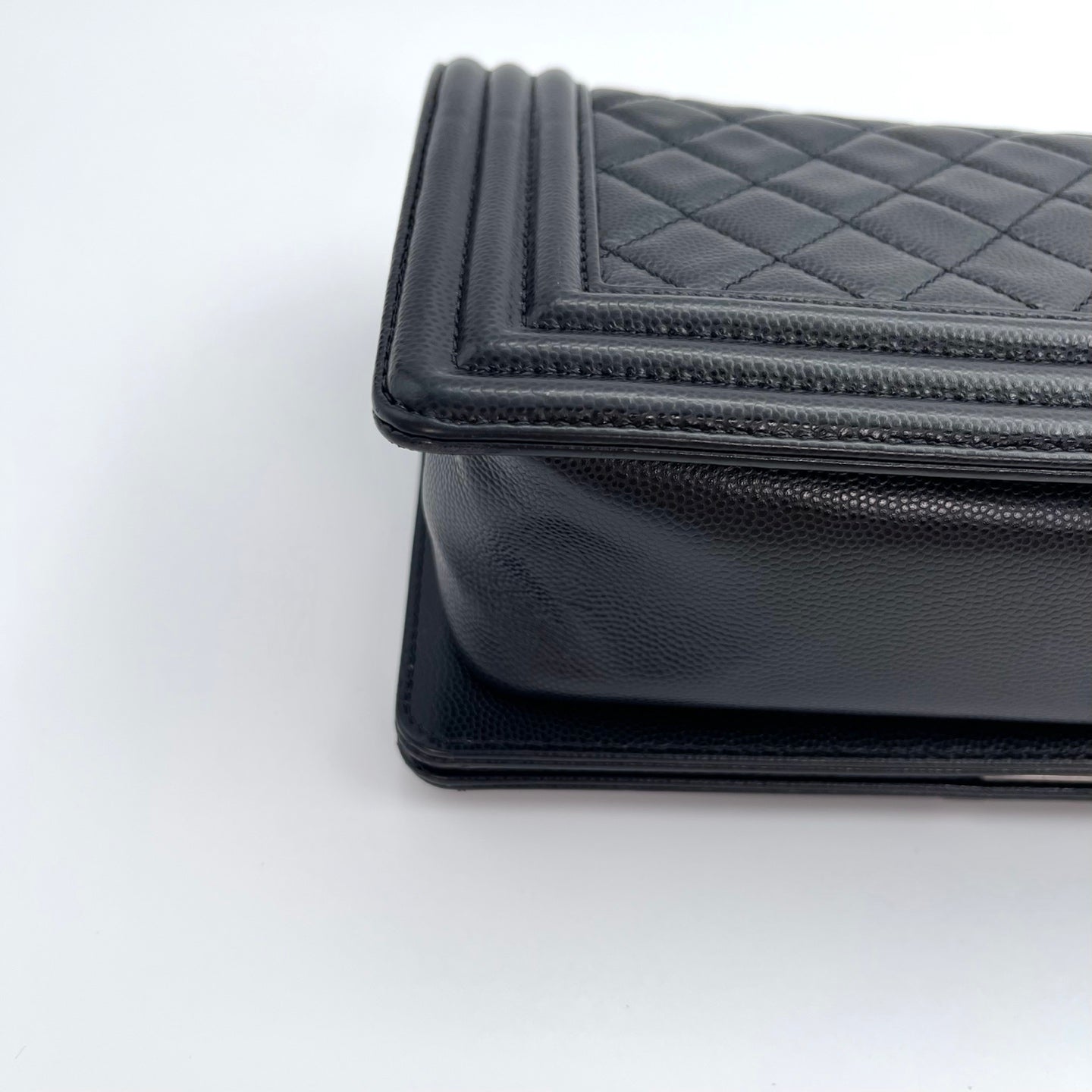 Chanel Le Boy Black Caviar Leather Medium[used]