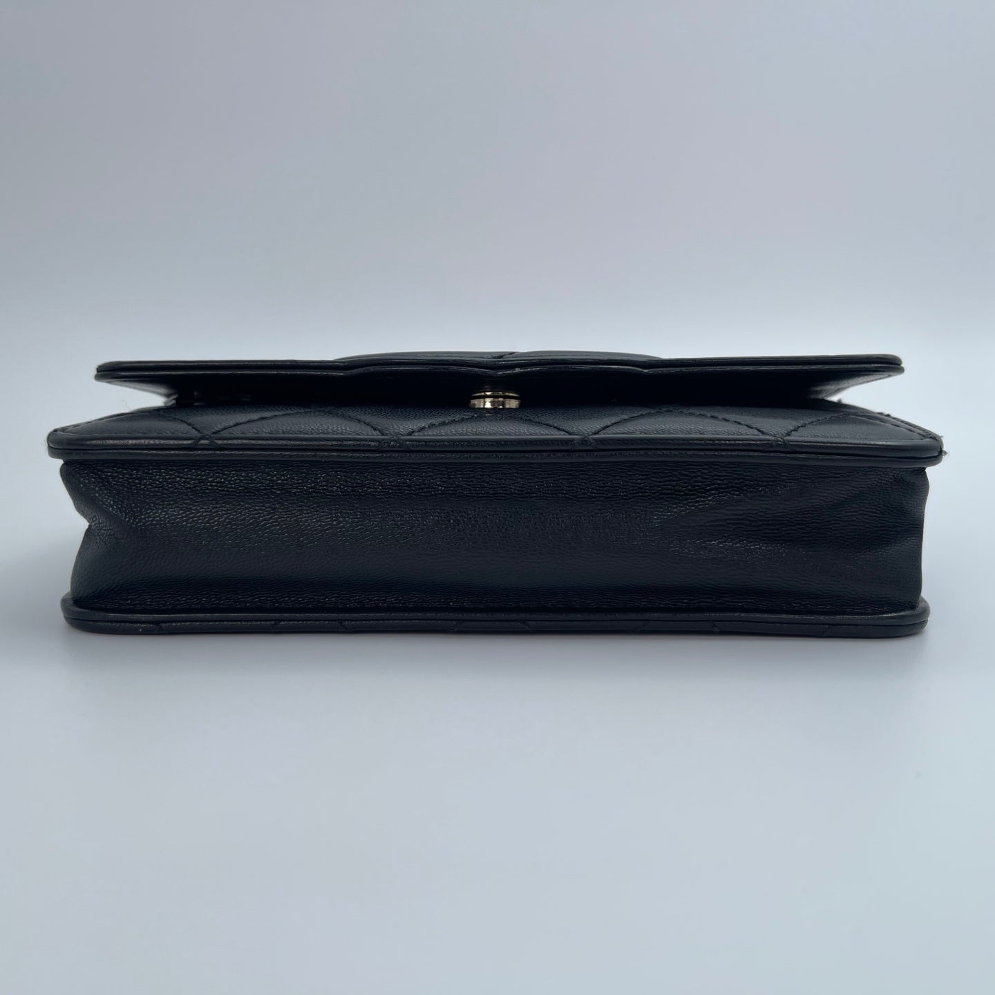 Chanel WOC Black Quilted Lambskin Chain Bag [Used]