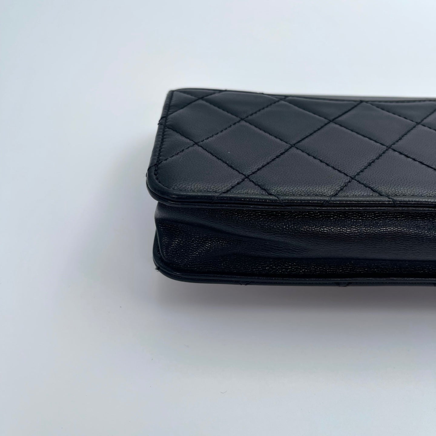 Chanel WOC Black Quilted Lambskin Chain Bag [Used]