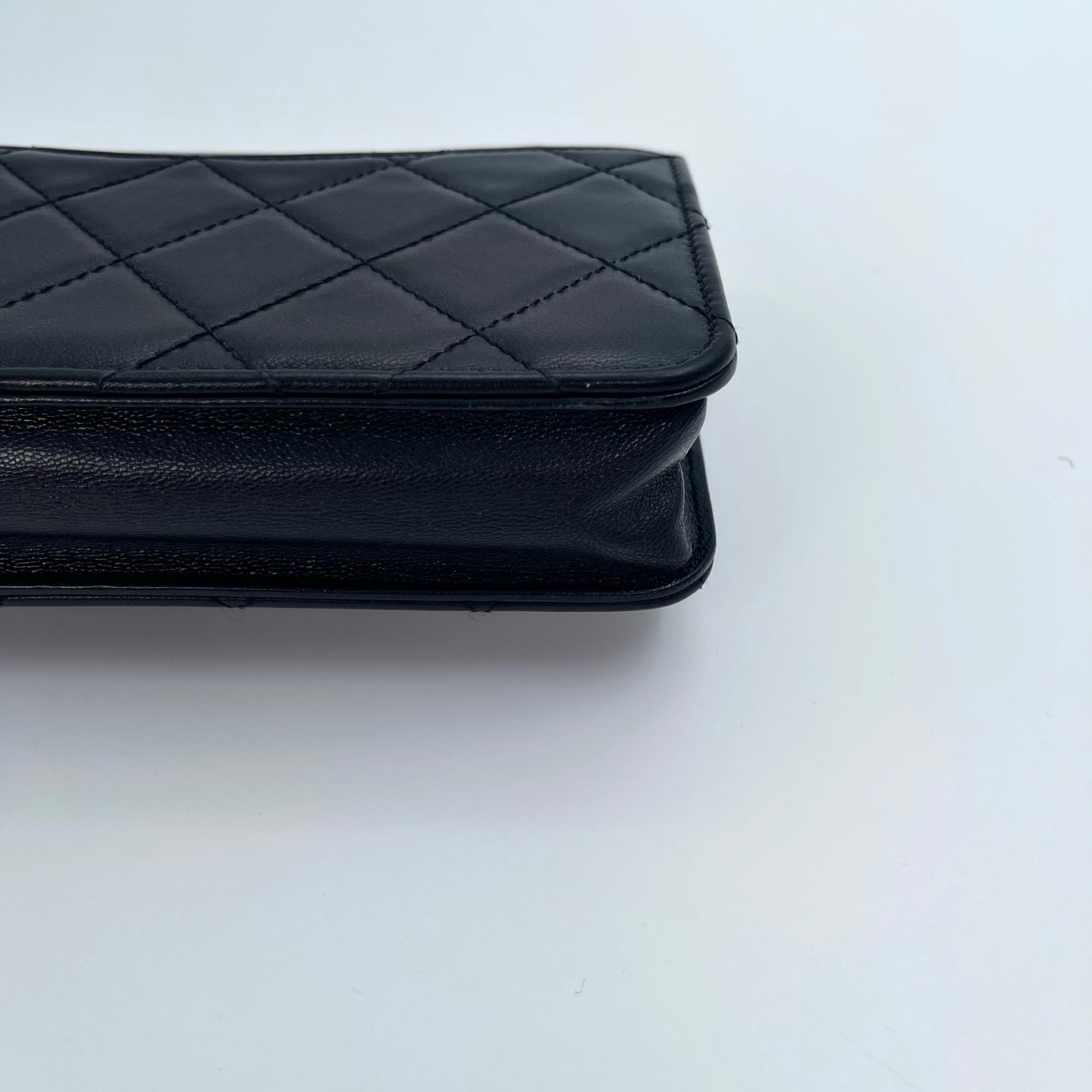 Chanel WOC Black Quilted Lambskin Chain Bag [Used]
