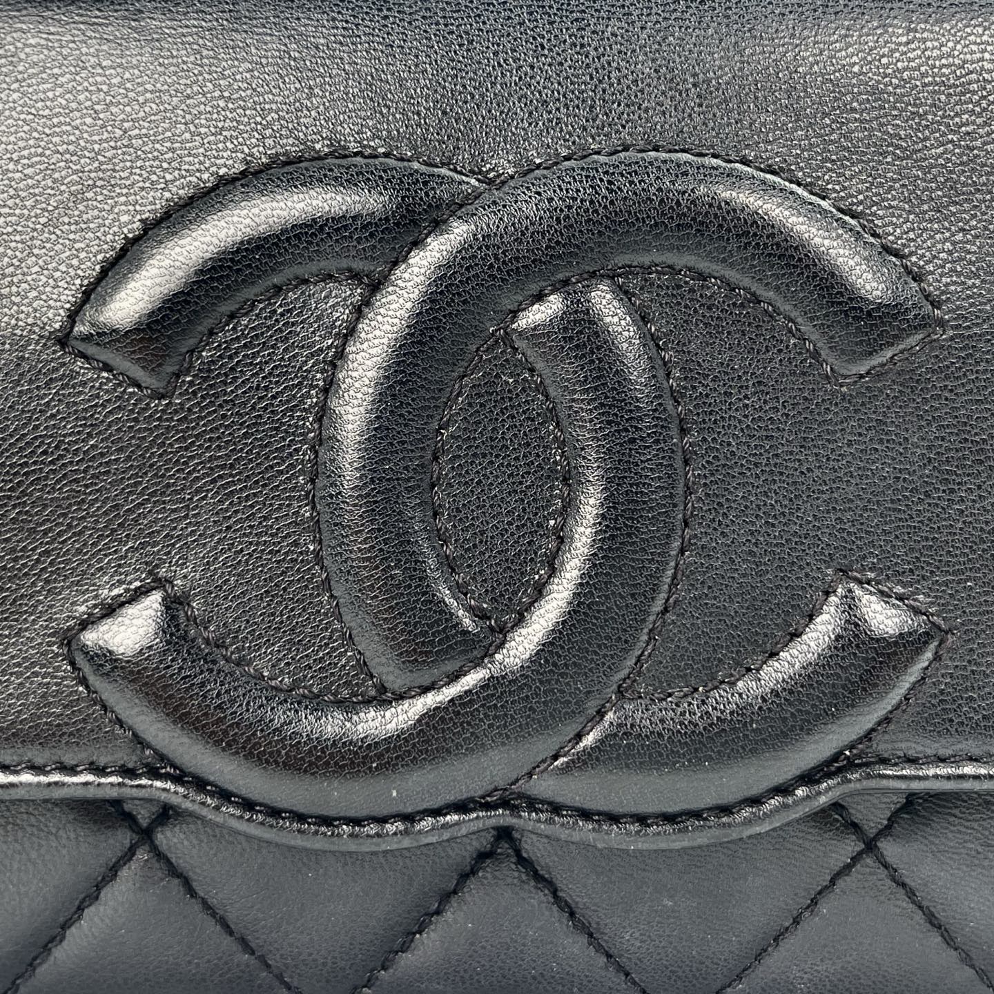 Chanel WOC Black Quilted Lambskin Chain Bag [Used]
