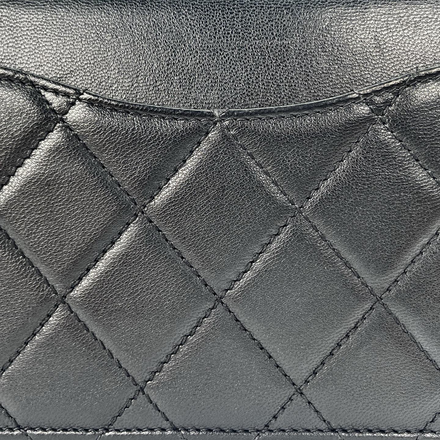 Chanel WOC Black Quilted Lambskin Chain Bag [Used]