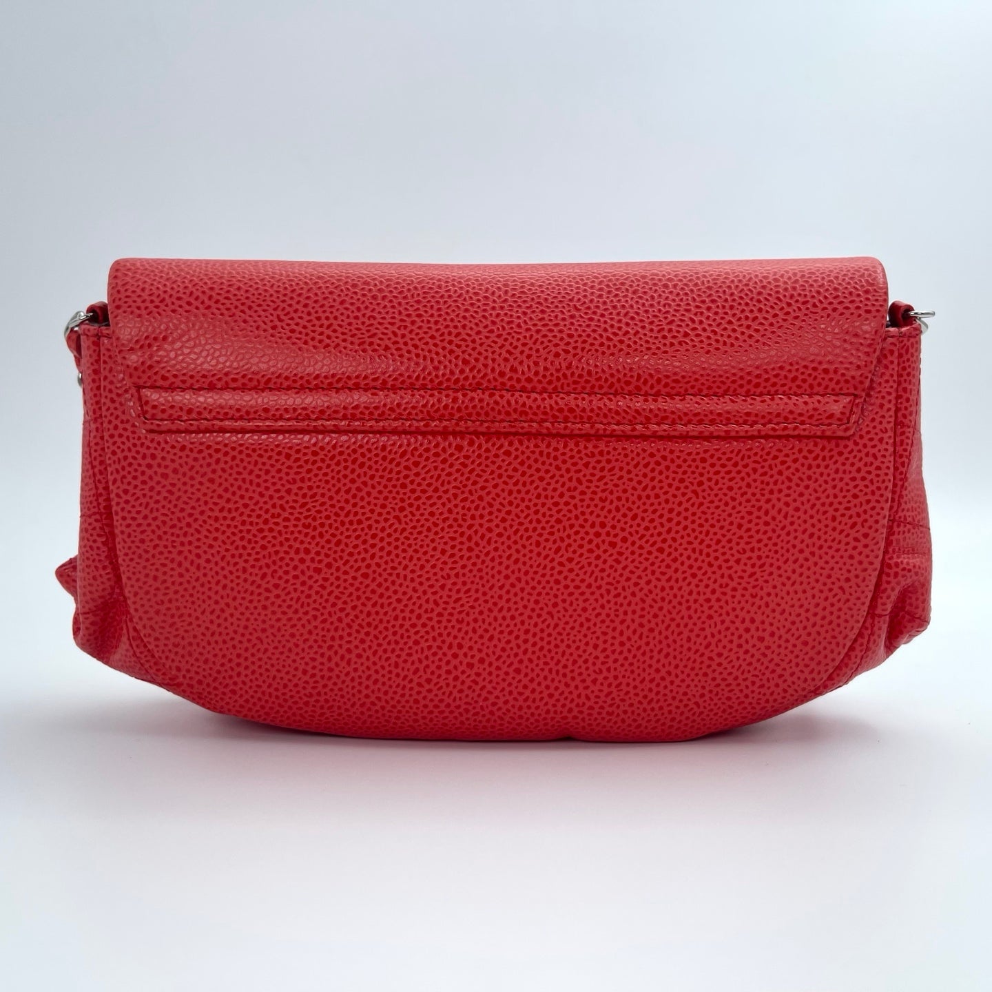 Chanel Lobster Red Caviar Half Moon WOC Wallet On Chain Purse Bag [Used]