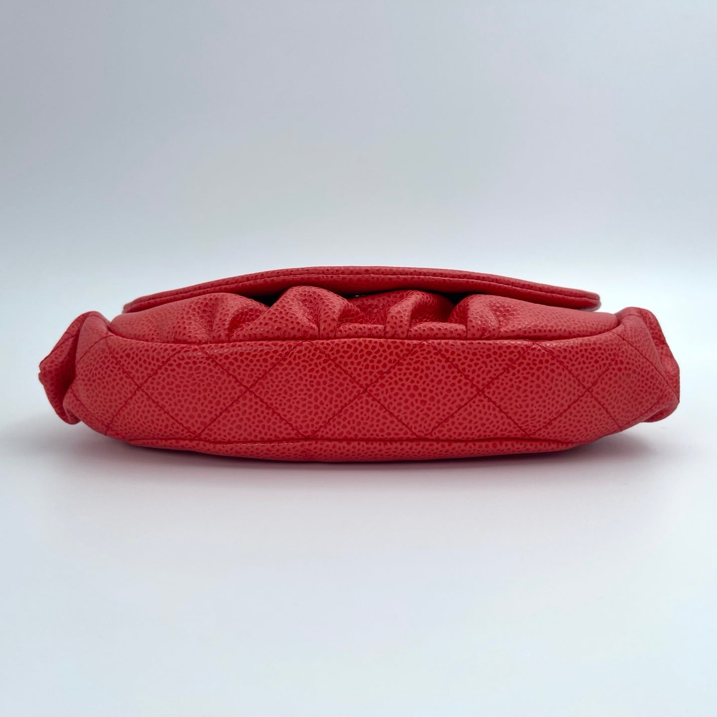 Chanel Lobster Red Caviar Half Moon WOC Wallet On Chain Purse Bag [Used]