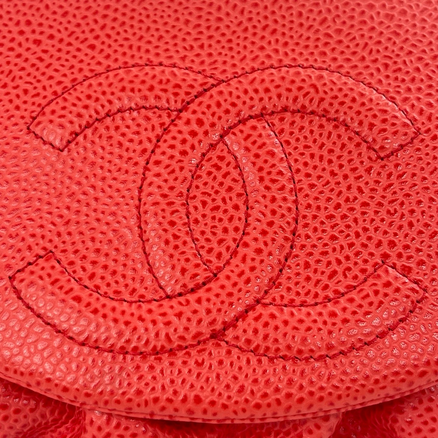 Chanel Lobster Red Caviar Half Moon WOC Wallet On Chain Purse Bag [Used]