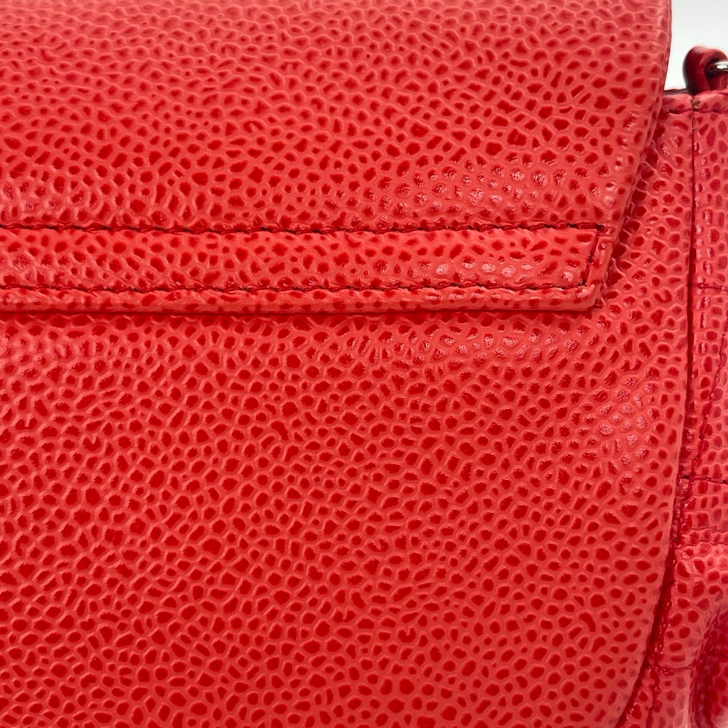 Chanel Lobster Red Caviar Half Moon WOC Wallet On Chain Purse Bag [Used]