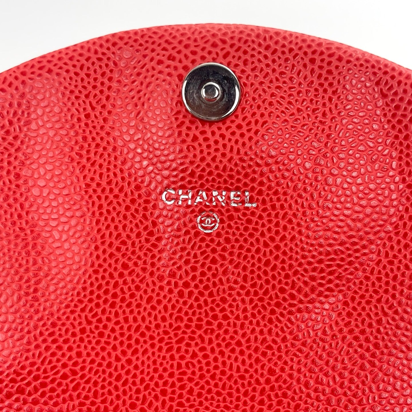Chanel Lobster Red Caviar Half Moon WOC Wallet On Chain Purse Bag [Used]