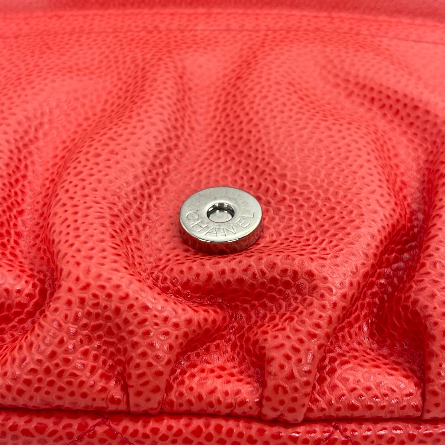 Chanel Lobster Red Caviar Half Moon WOC Wallet On Chain Purse Bag [Used]