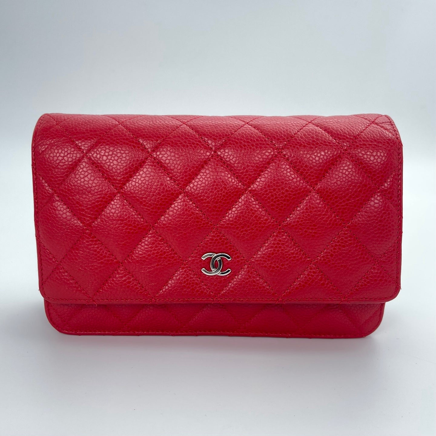Chanel Red Caviar Leather WOC [Used]