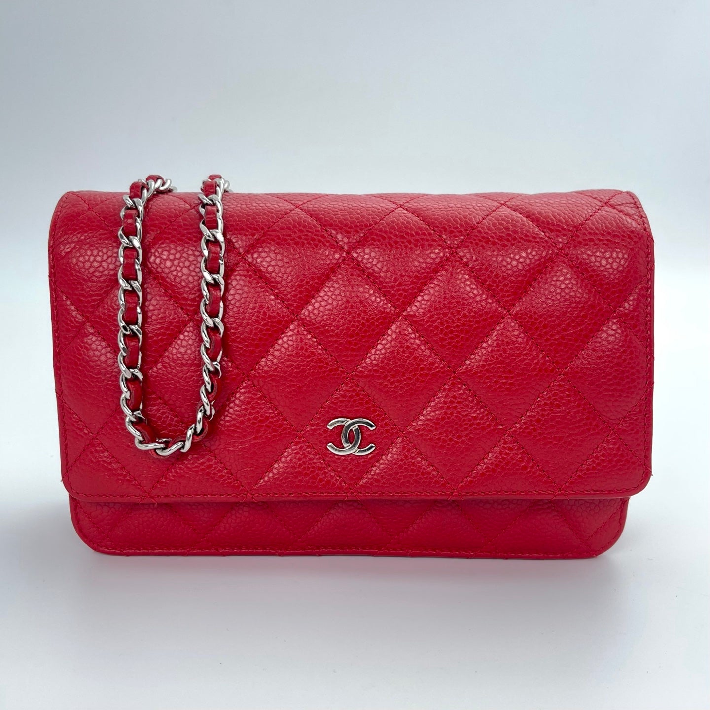 Chanel Red Caviar Leather WOC [Used]