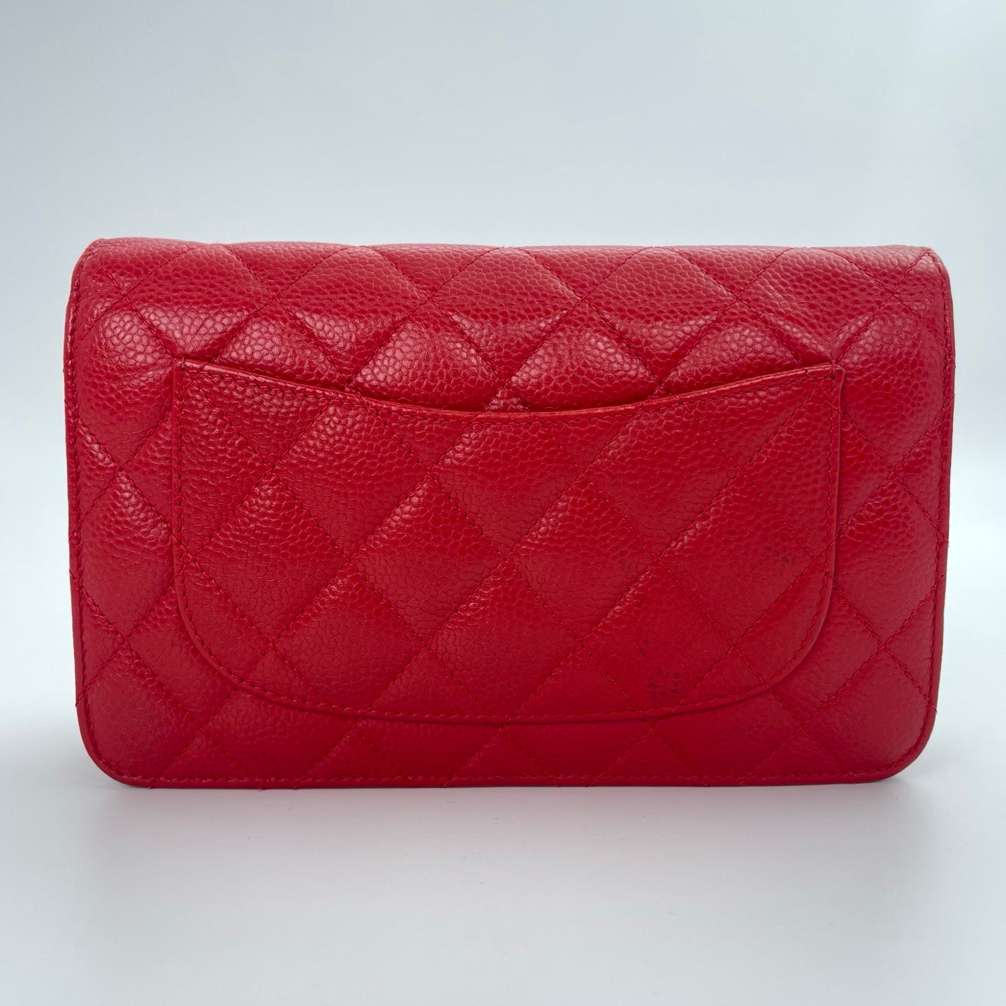 Chanel Red Caviar Leather WOC [Used]