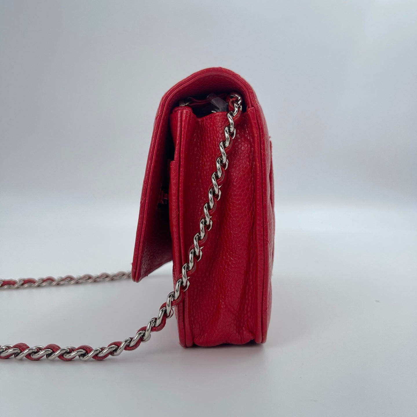 Chanel Red Caviar Leather WOC [Used]