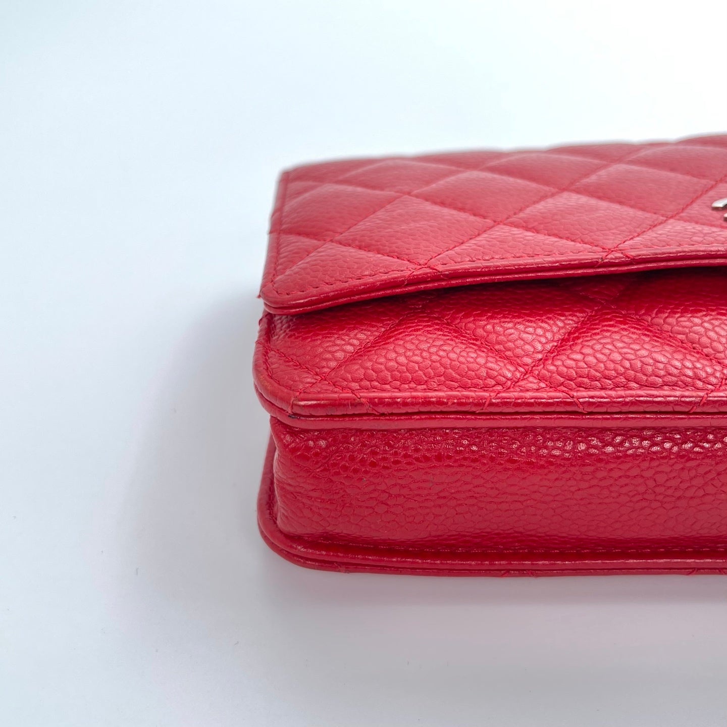Chanel Red Caviar Leather WOC [Used]