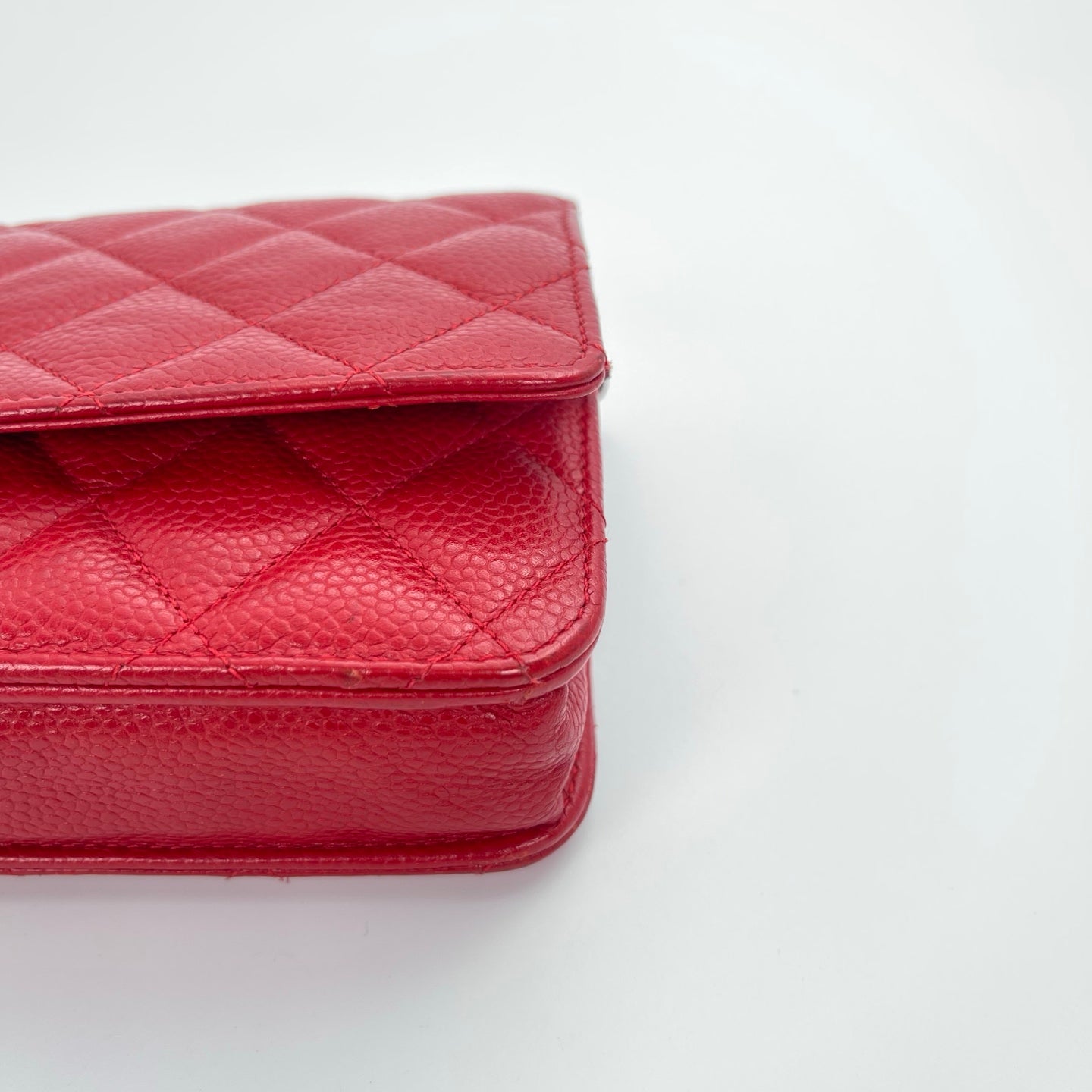 Chanel Red Caviar Leather WOC [Used]