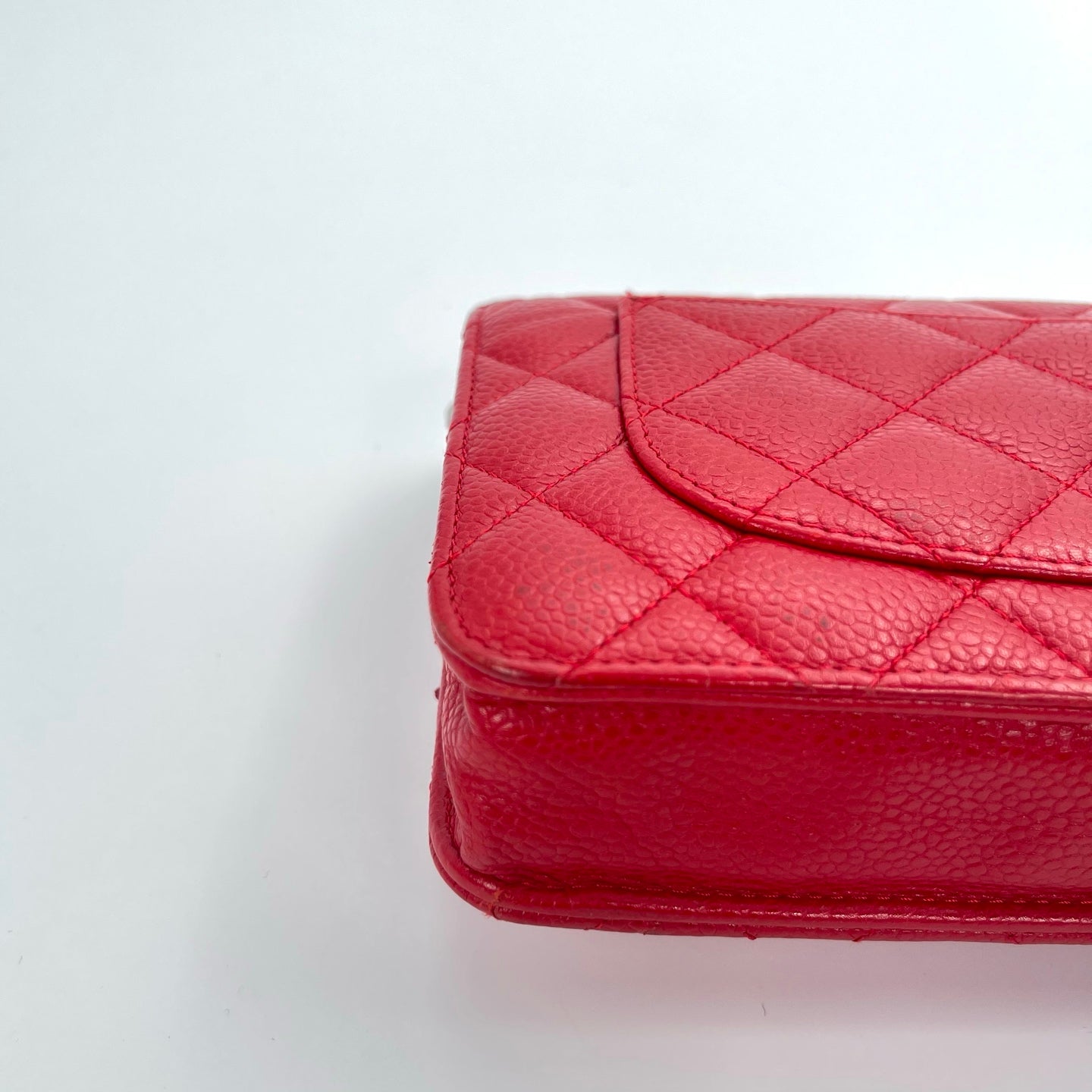Chanel Red Caviar Leather WOC [Used]