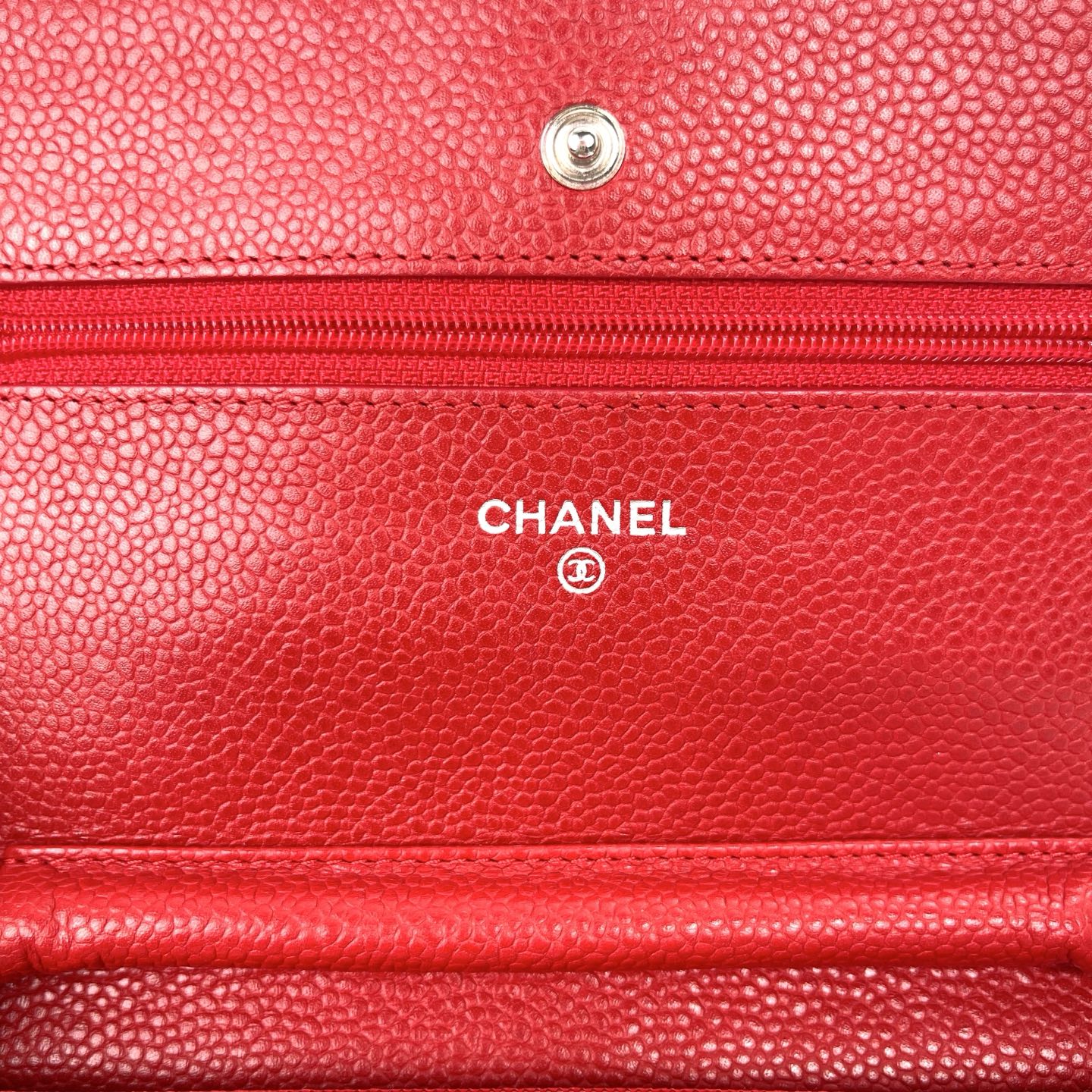 Chanel Red Caviar Leather WOC [Used]