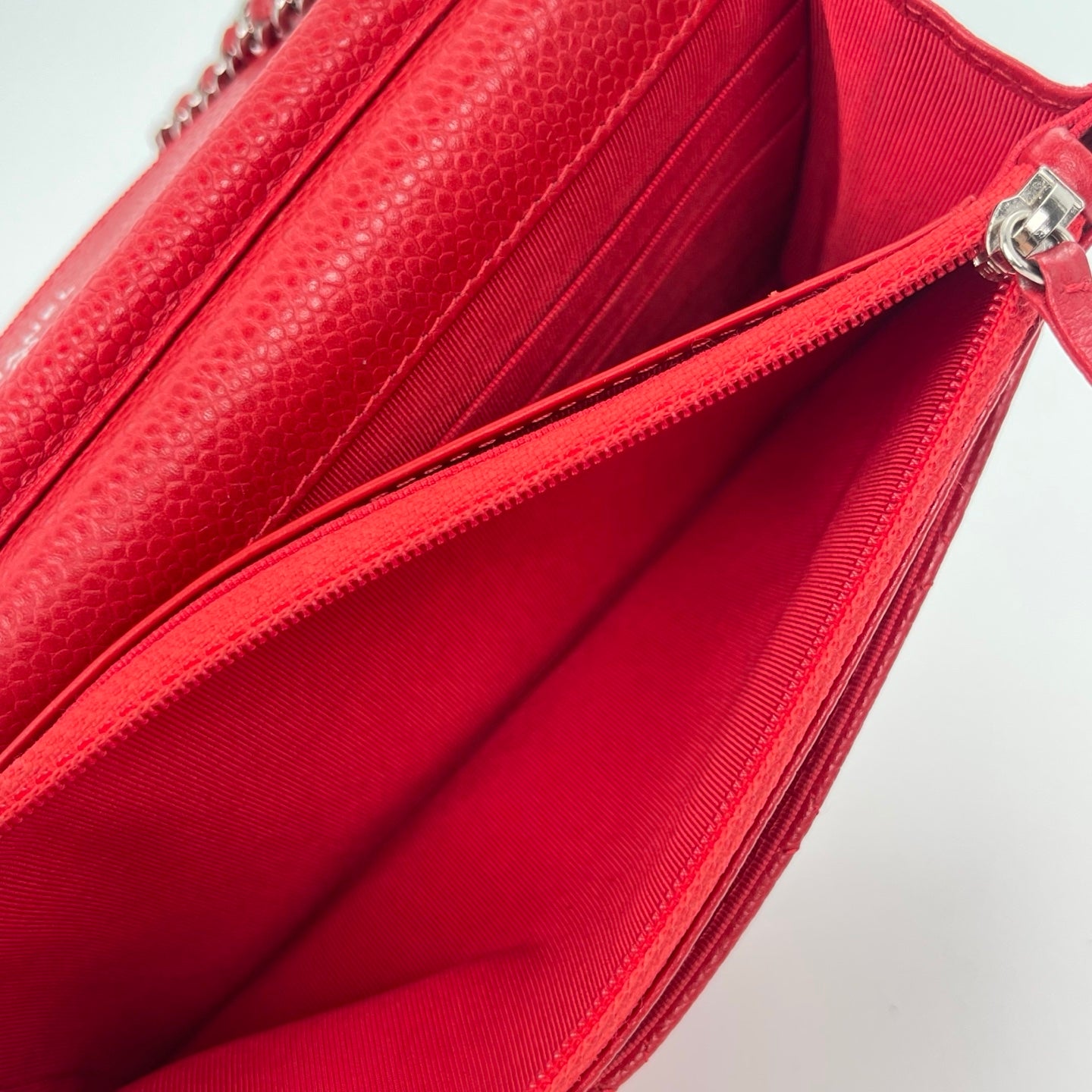 Chanel Red Caviar Leather WOC [Used]
