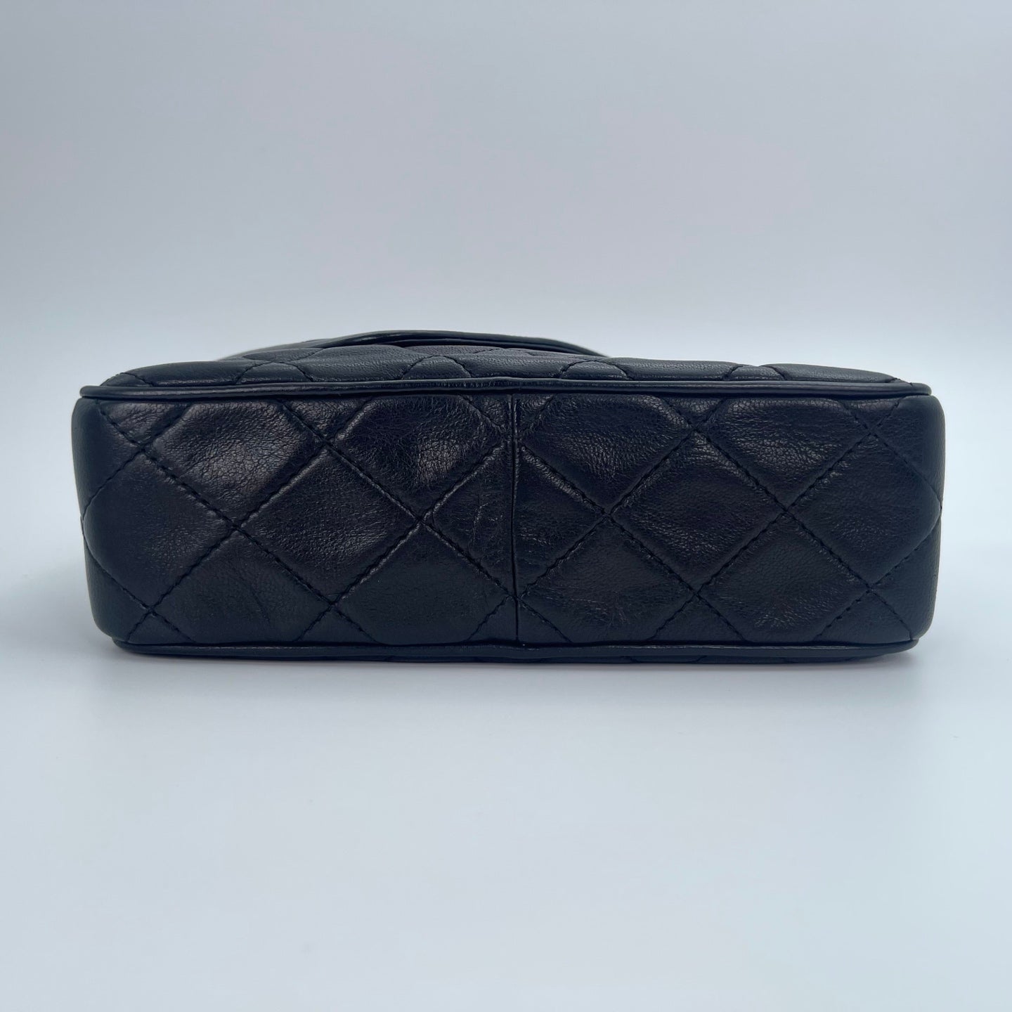 Chanel Black Lambskin Matelassé Fringe Chain Shoulder Bag [Used]