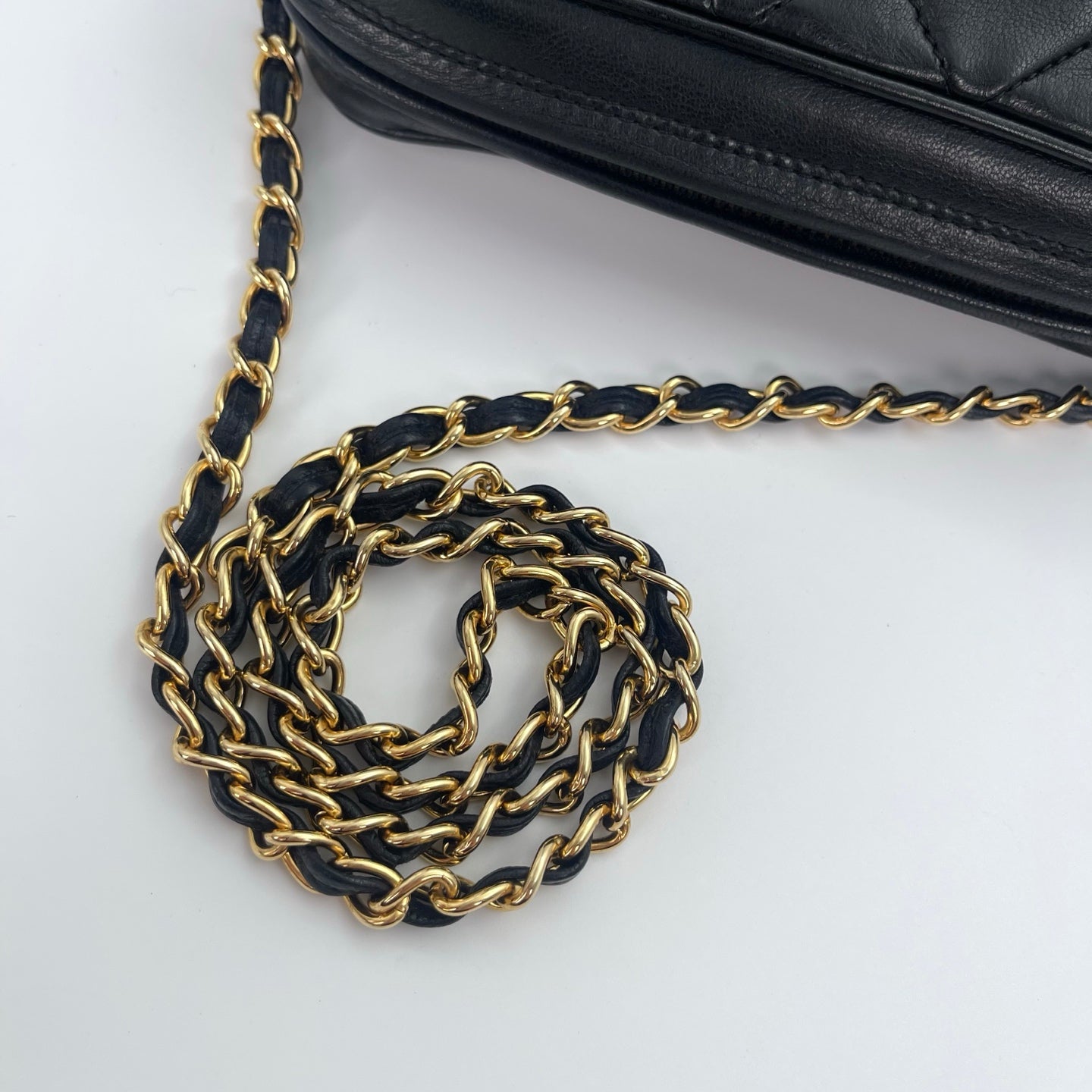 Chanel Black Lambskin Matelassé Fringe Chain Shoulder Bag [Used]