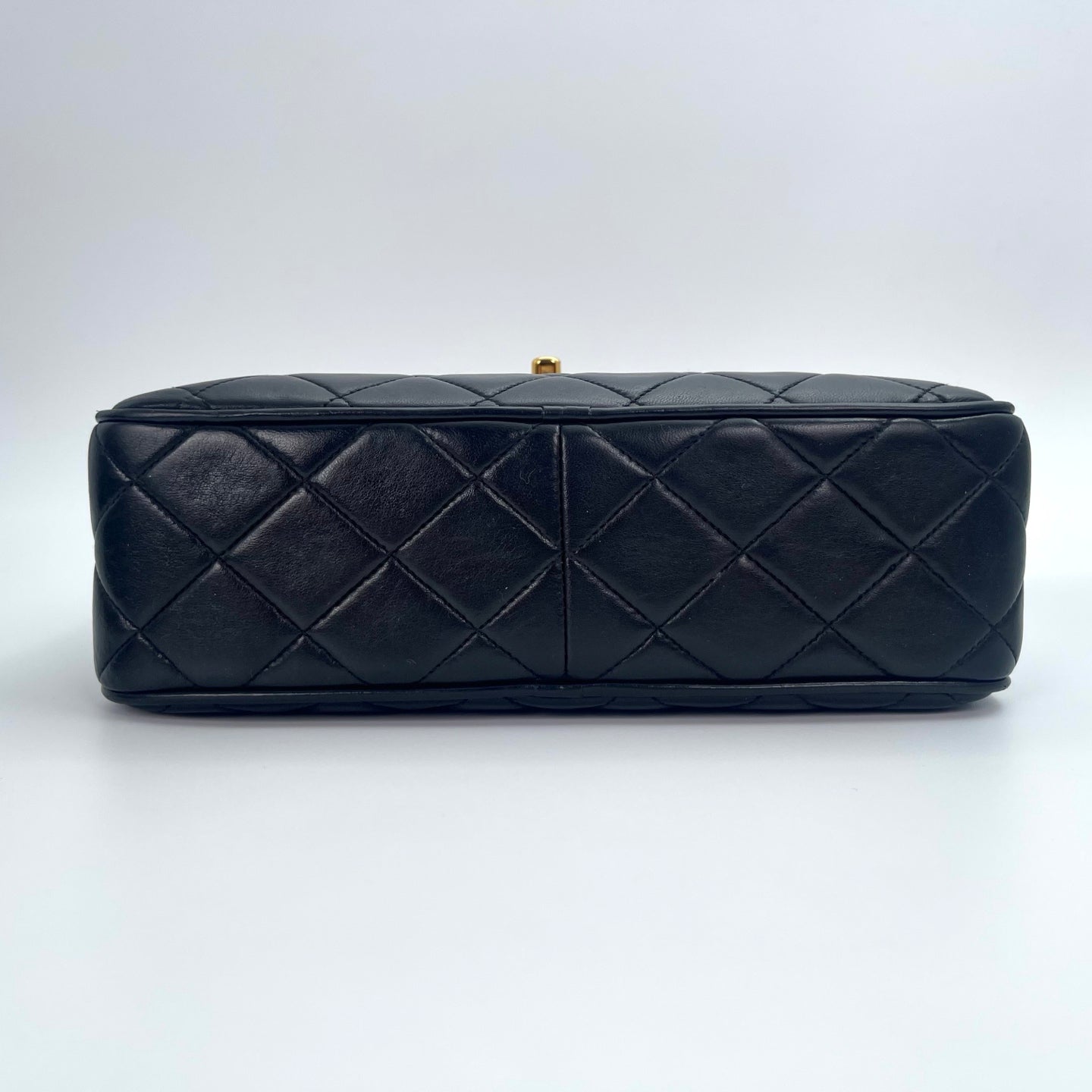 Chanel Black Lambskin Gold Ball Tassel Carved Camera Chain Bag [Used]