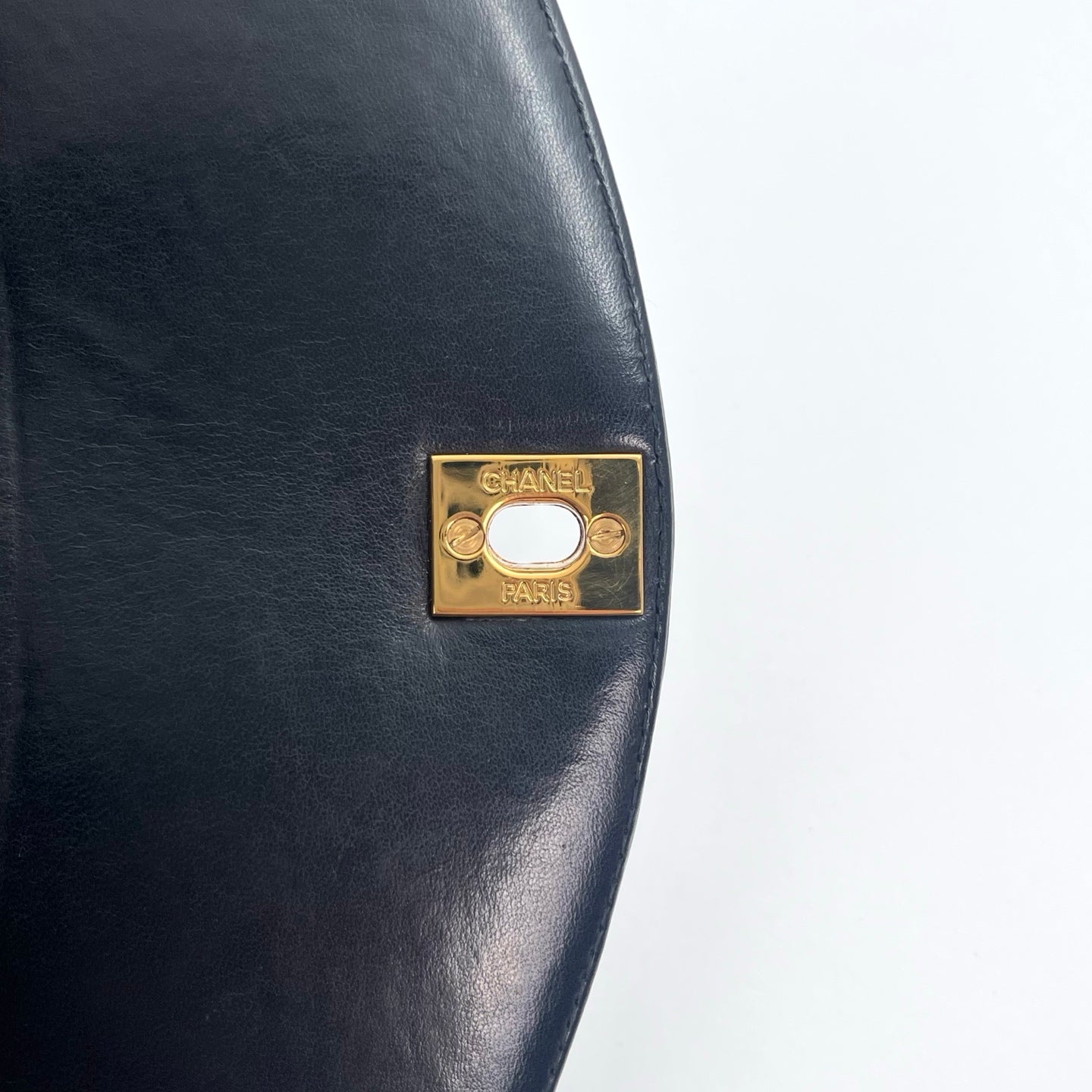 Chanel Black Lambskin Gold Ball Tassel Carved Camera Chain Bag [Used]