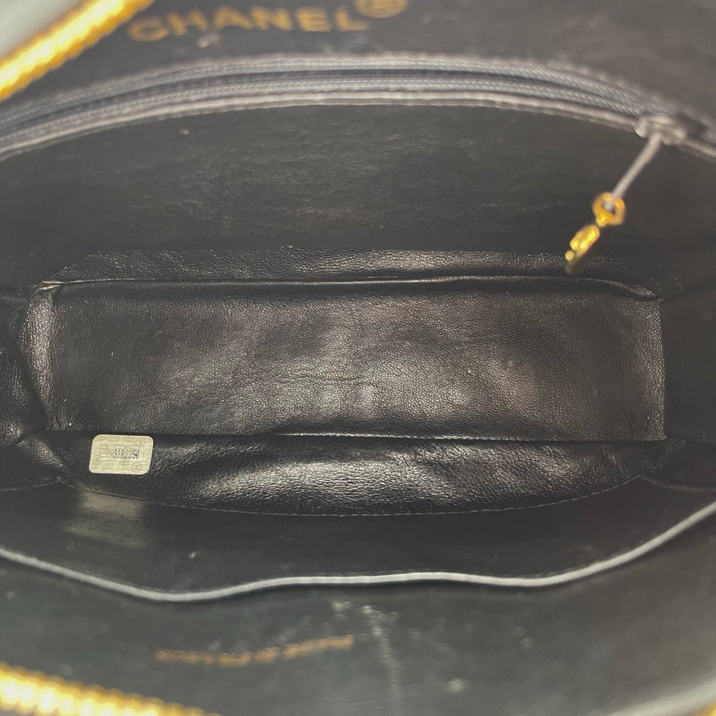 Chanel Black Lambskin Gold Ball Tassel Carved Camera Chain Bag [Used]