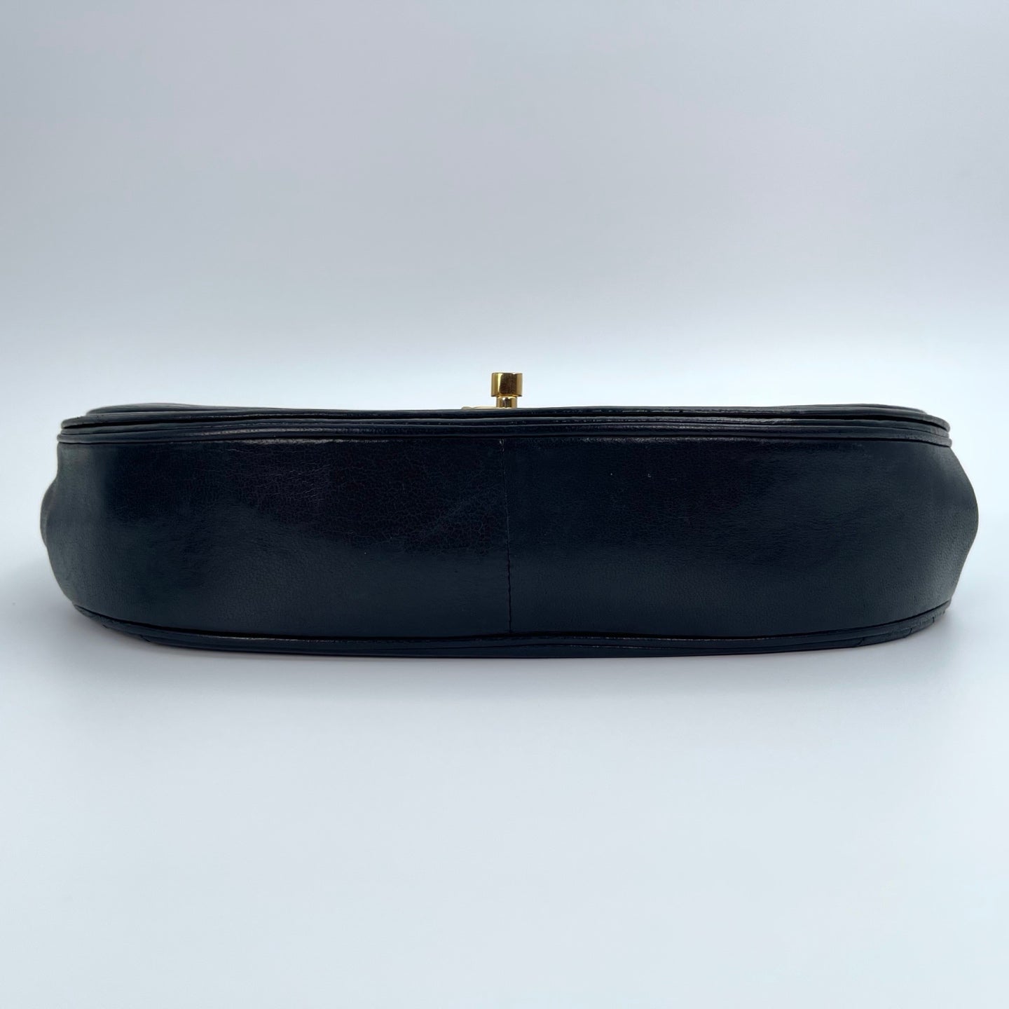 Chanel Black Lambskin Half-Moon Chain Shoulder Bag [Used]