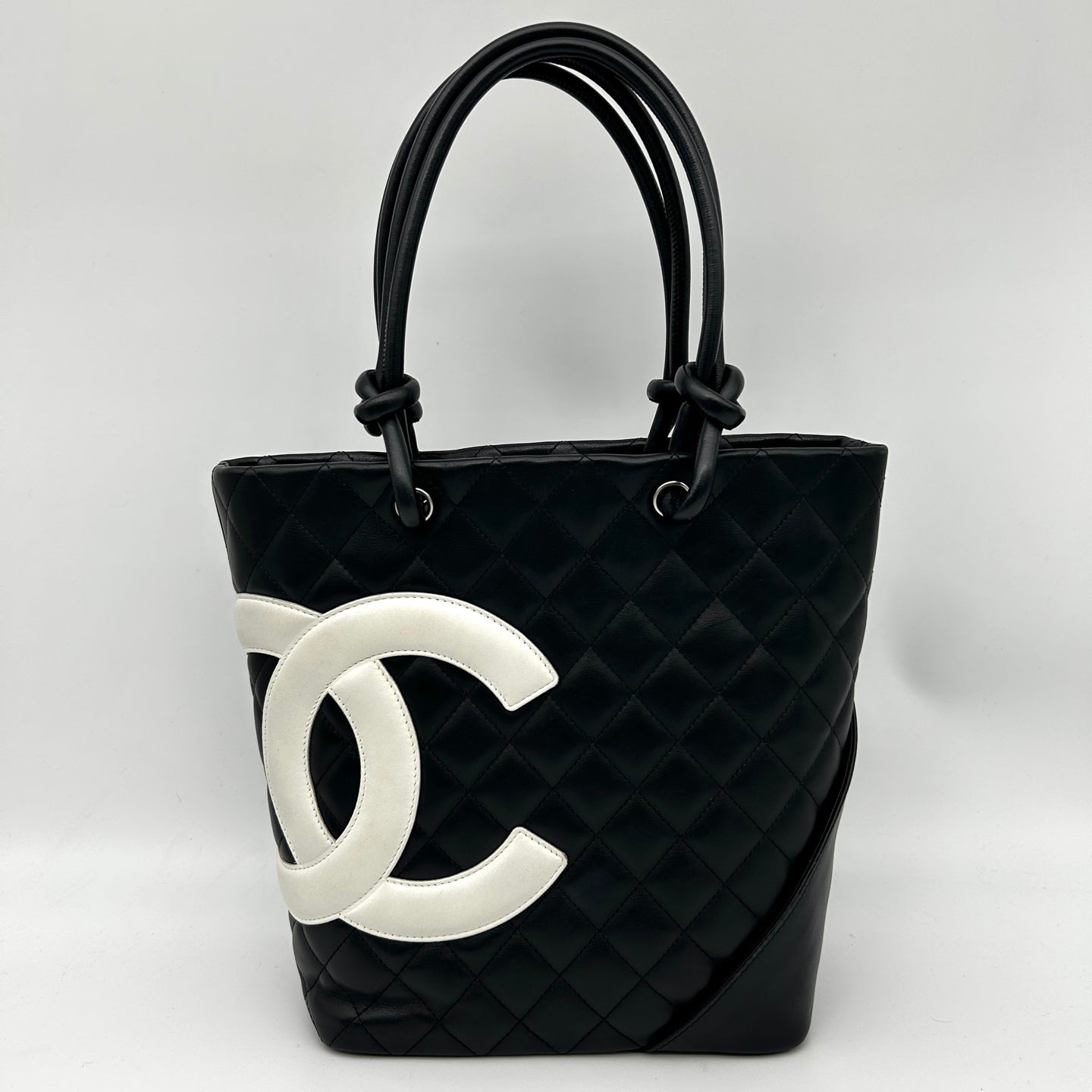 Chanel Black & White Cambon Small Tote Bag [Used]