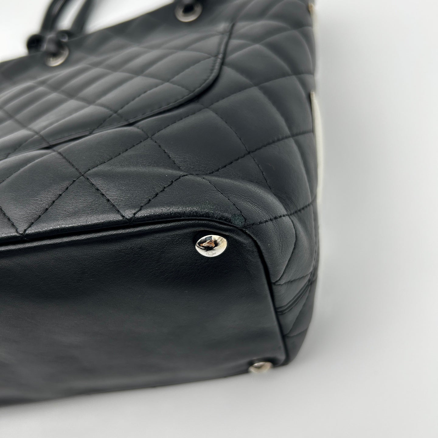 Chanel Black & White Cambon Small Tote Bag [Used]