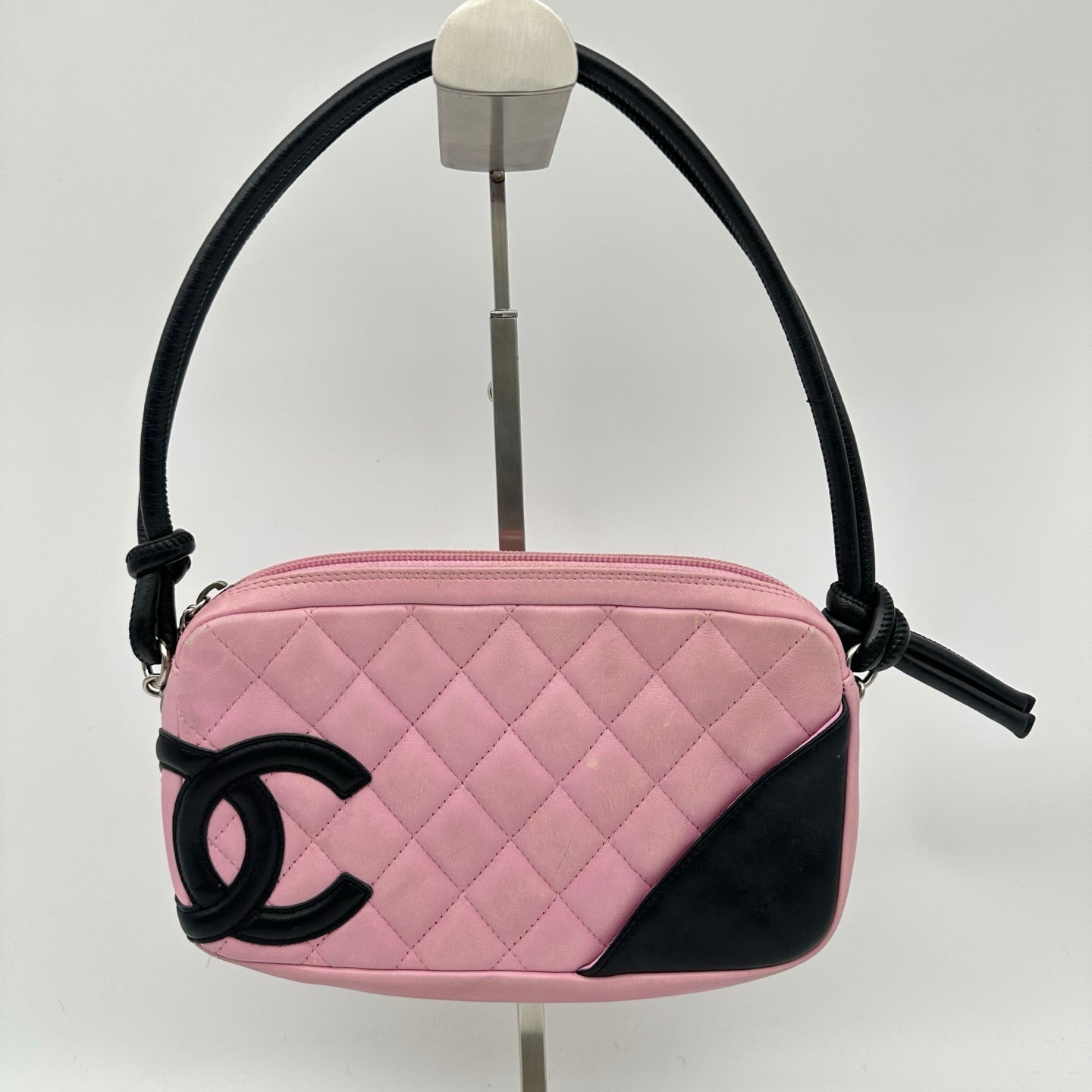 Chanel Pink & Black Cambon Mini Pillow Shoulder Bag [Used]