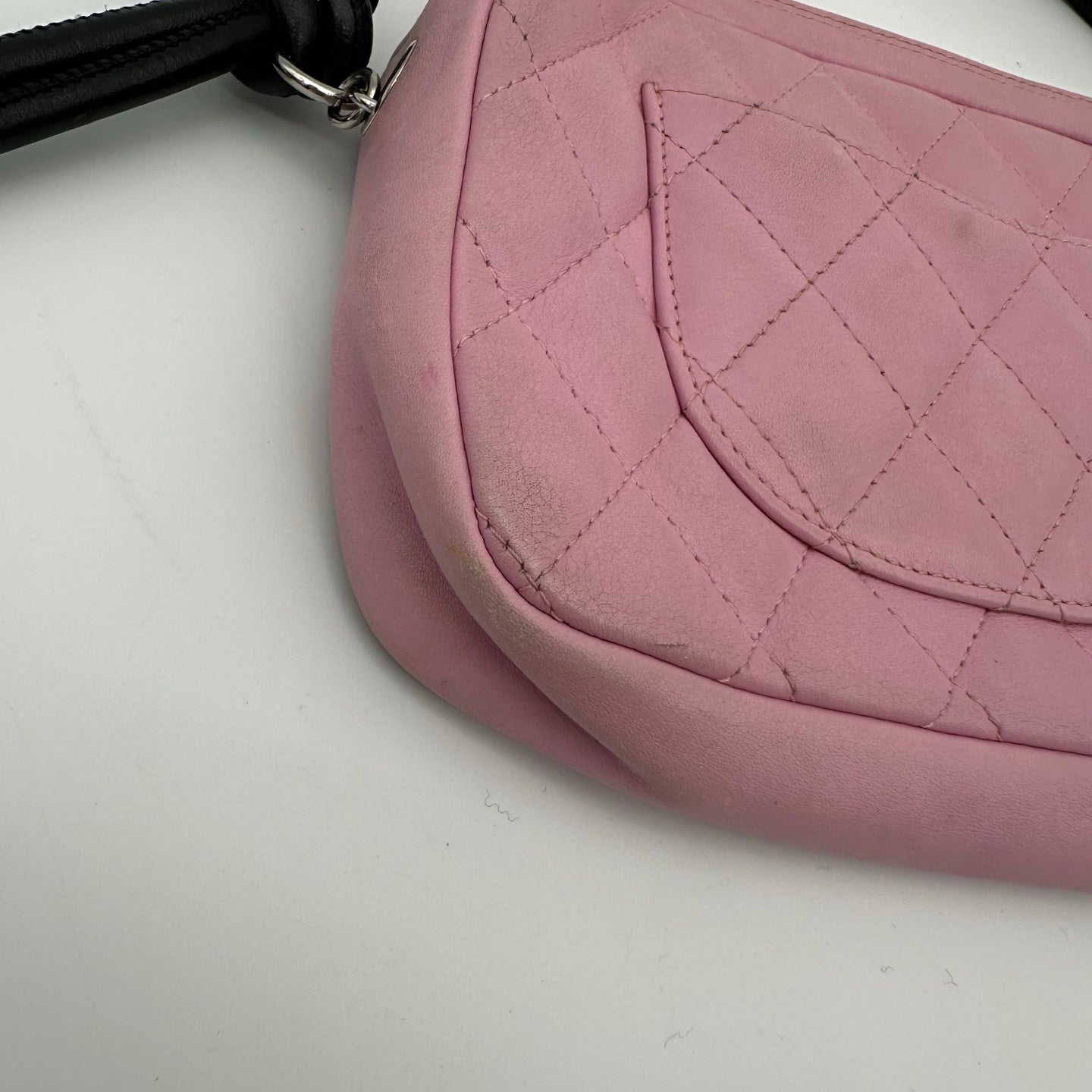 Chanel Pink & Black Cambon Mini Pillow Shoulder Bag [Used]
