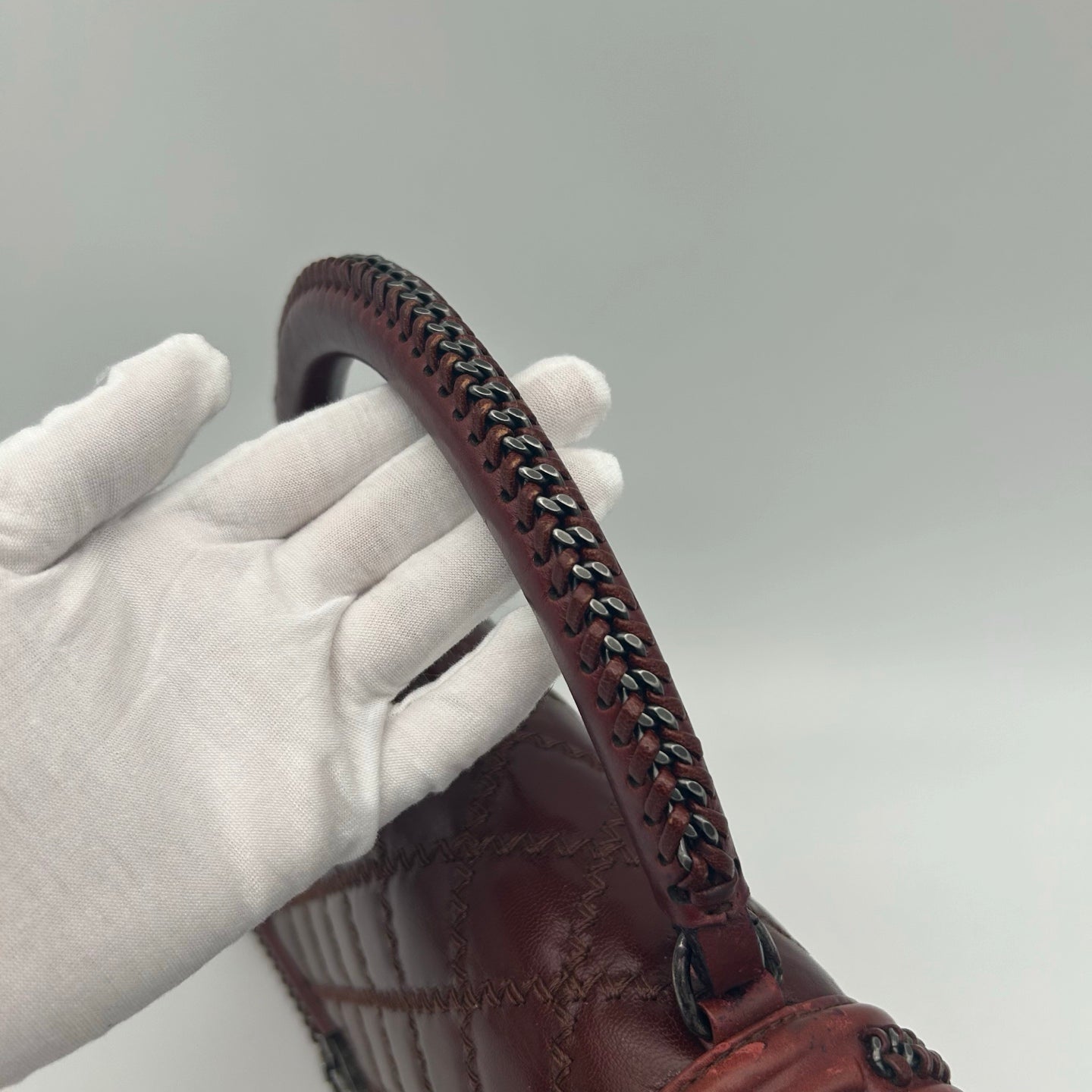 Chanel Salzburg Limited Edition Burgundy Calfskin Le Boy Shoulder Bag [Used]