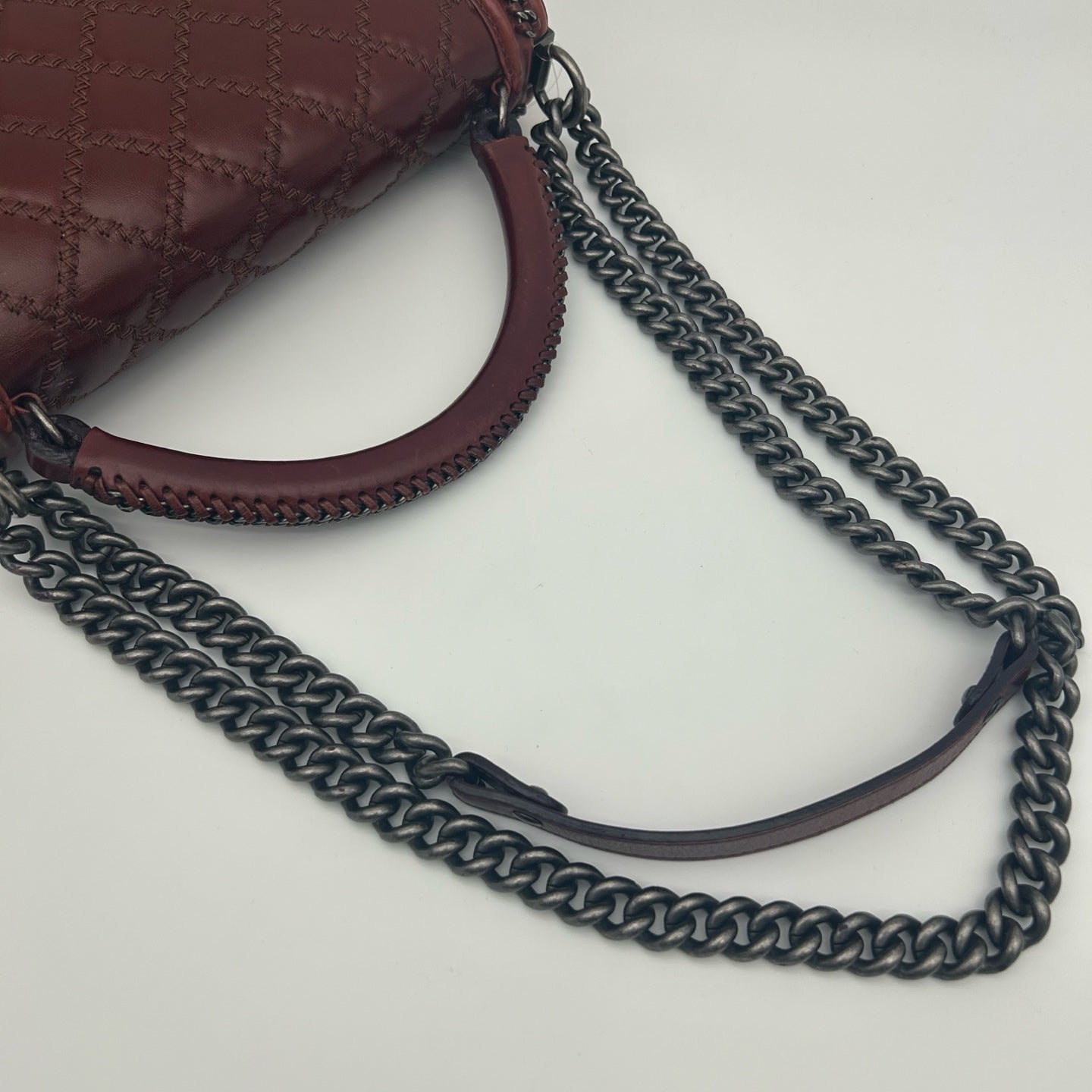 Chanel Salzburg Limited Edition Burgundy Calfskin Le Boy Shoulder Bag [Used]