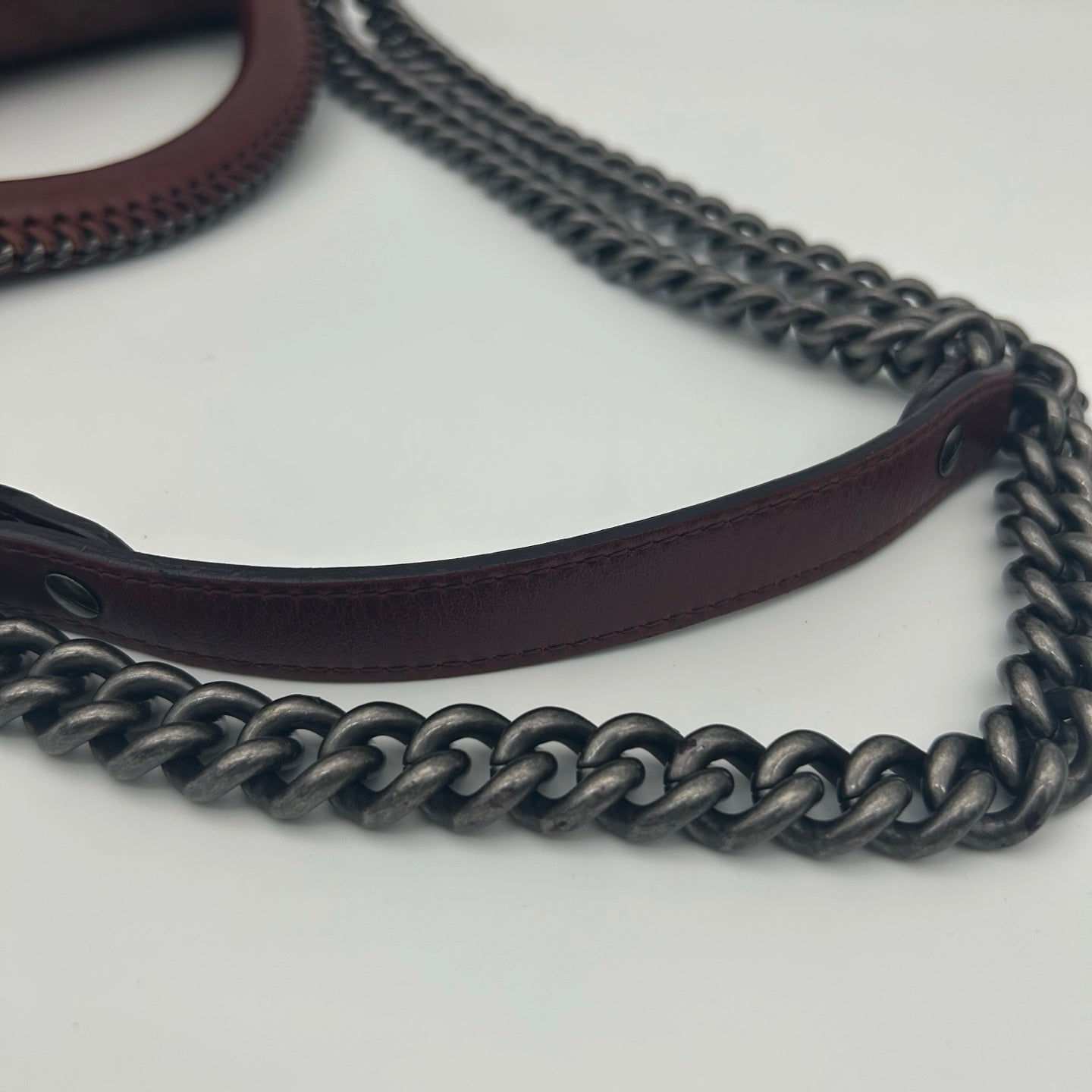 Chanel Salzburg Limited Edition Burgundy Calfskin Le Boy Shoulder Bag [Used]