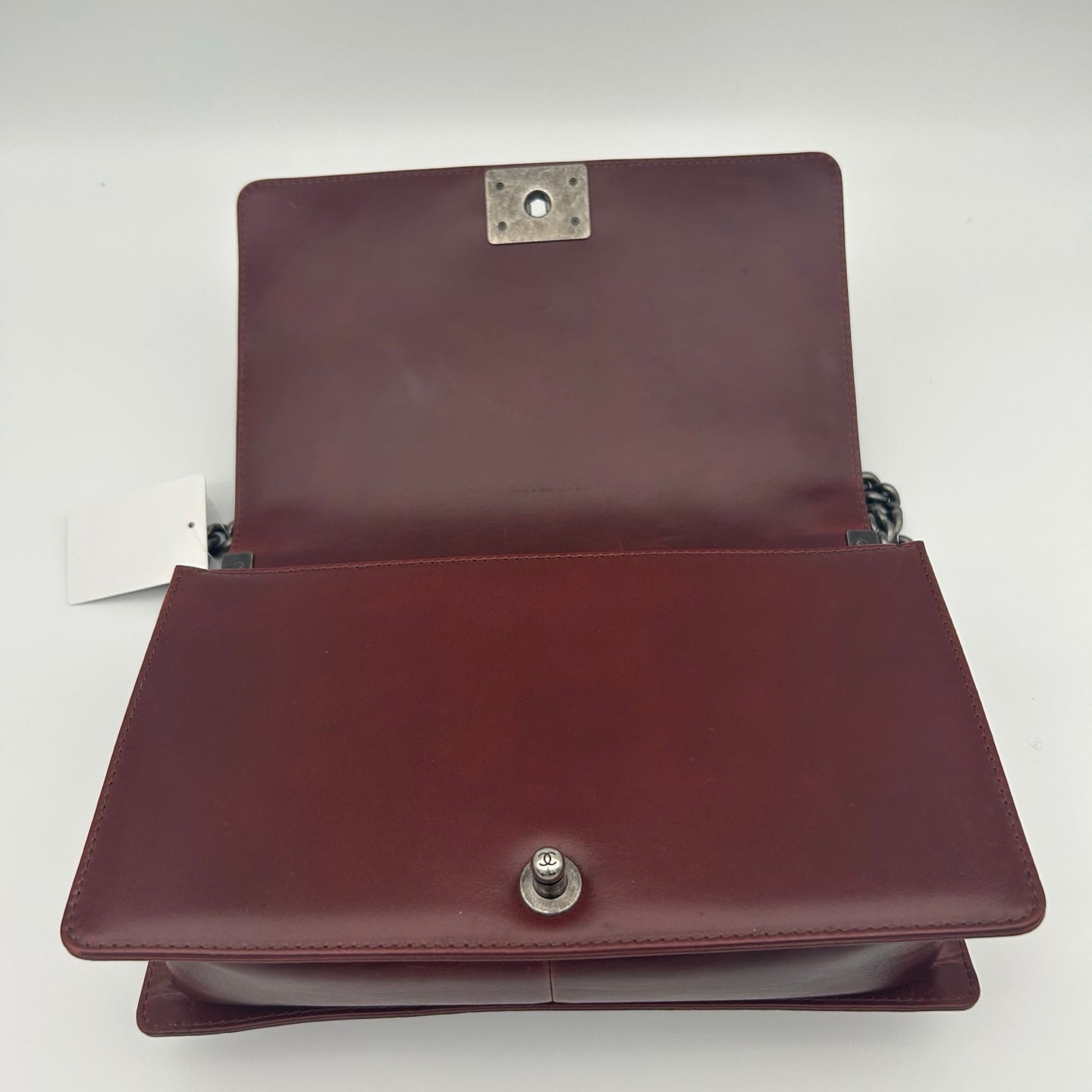 Chanel Salzburg Limited Edition Burgundy Calfskin Le Boy Shoulder Bag [Used]