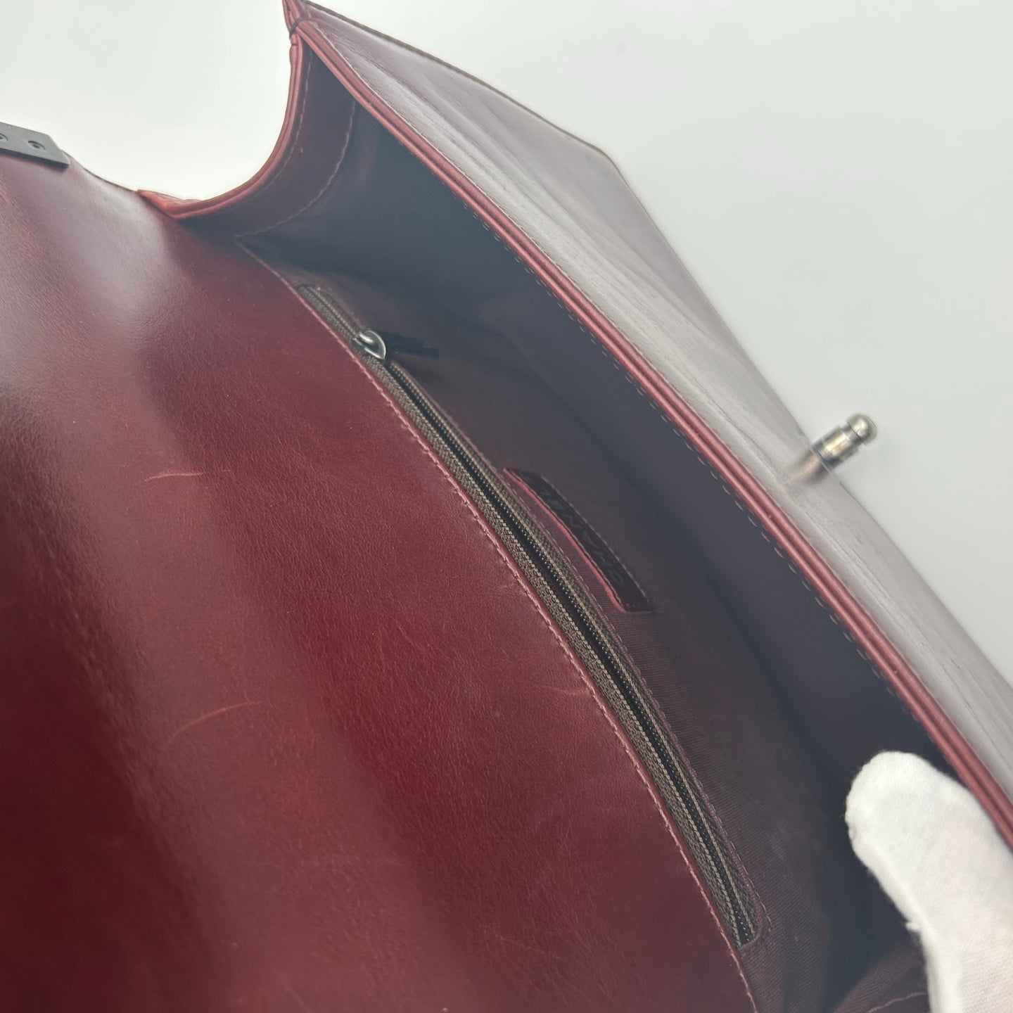 Chanel Salzburg Limited Edition Burgundy Calfskin Le Boy Shoulder Bag [Used]