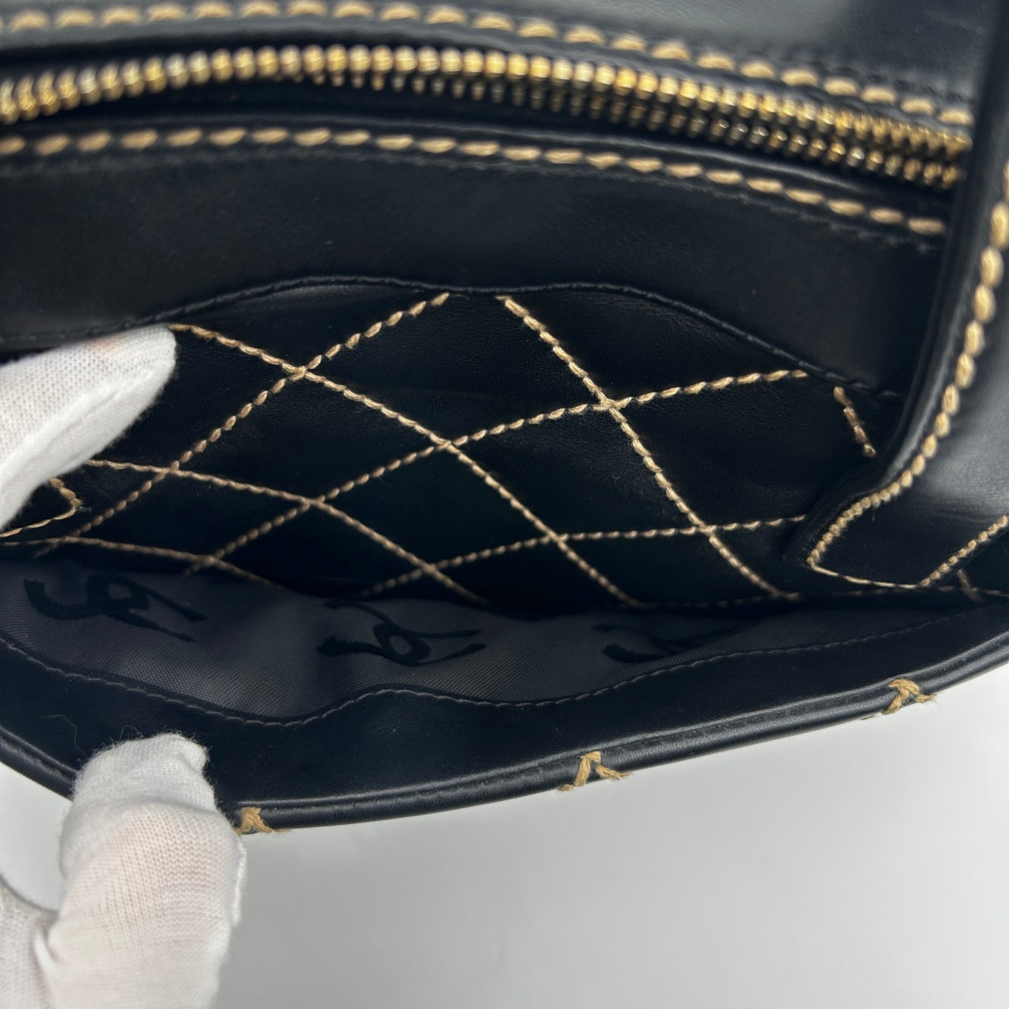 Chanel Black Lambskin Bowling Top Handle Bag Small [Used]