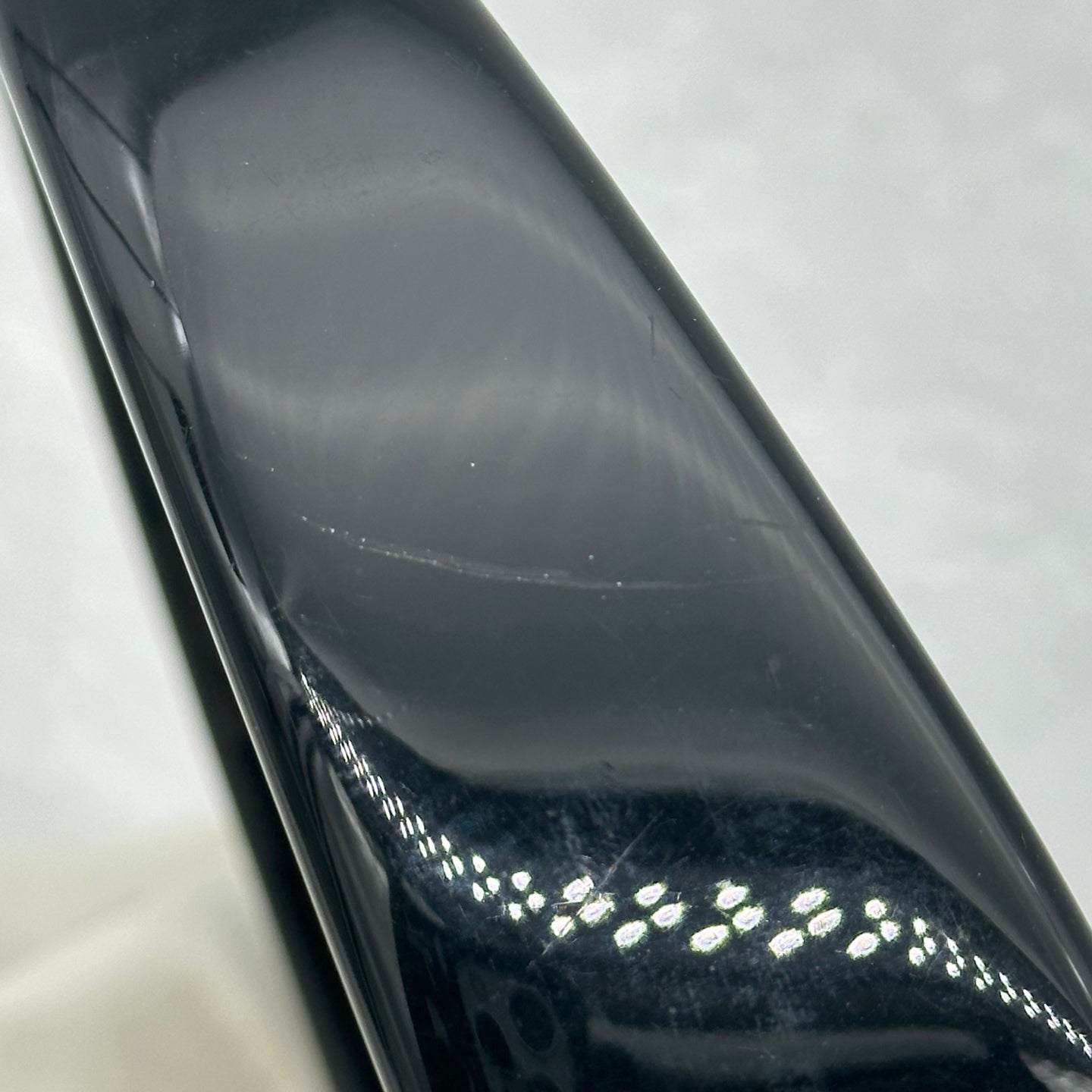 Chanel White Lambskin Black Acrylic Handle Hobo Shoulder Bag [Used]