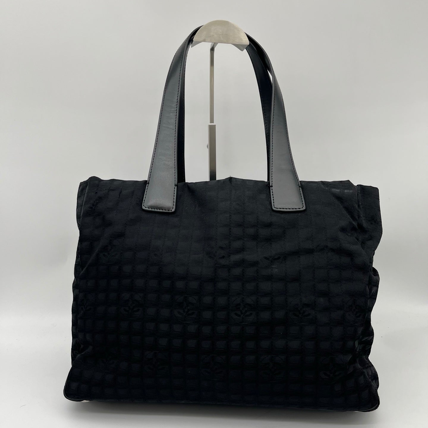 Chanel Black Quilted Nylon 2-Way Tote Bag with Pouch [Used]