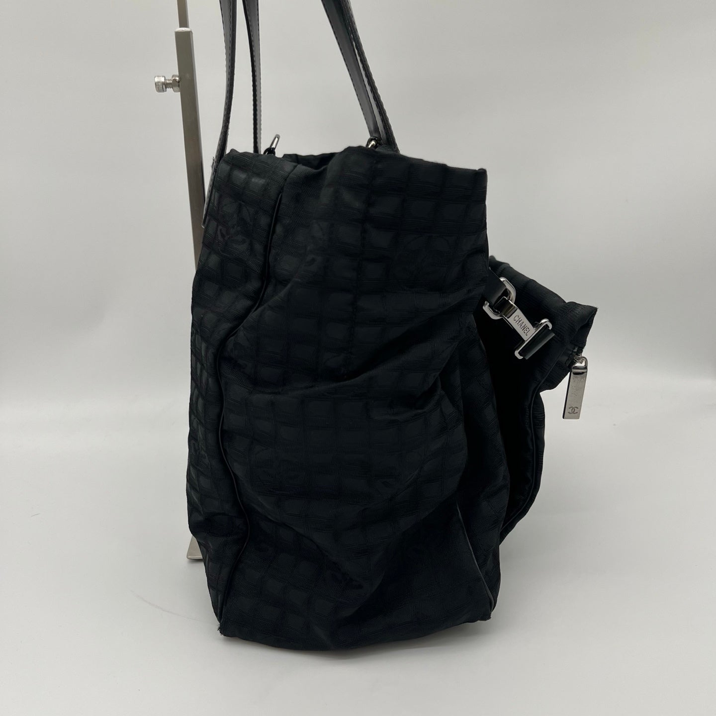 Chanel Black Quilted Nylon 2-Way Tote Bag with Pouch [Used]